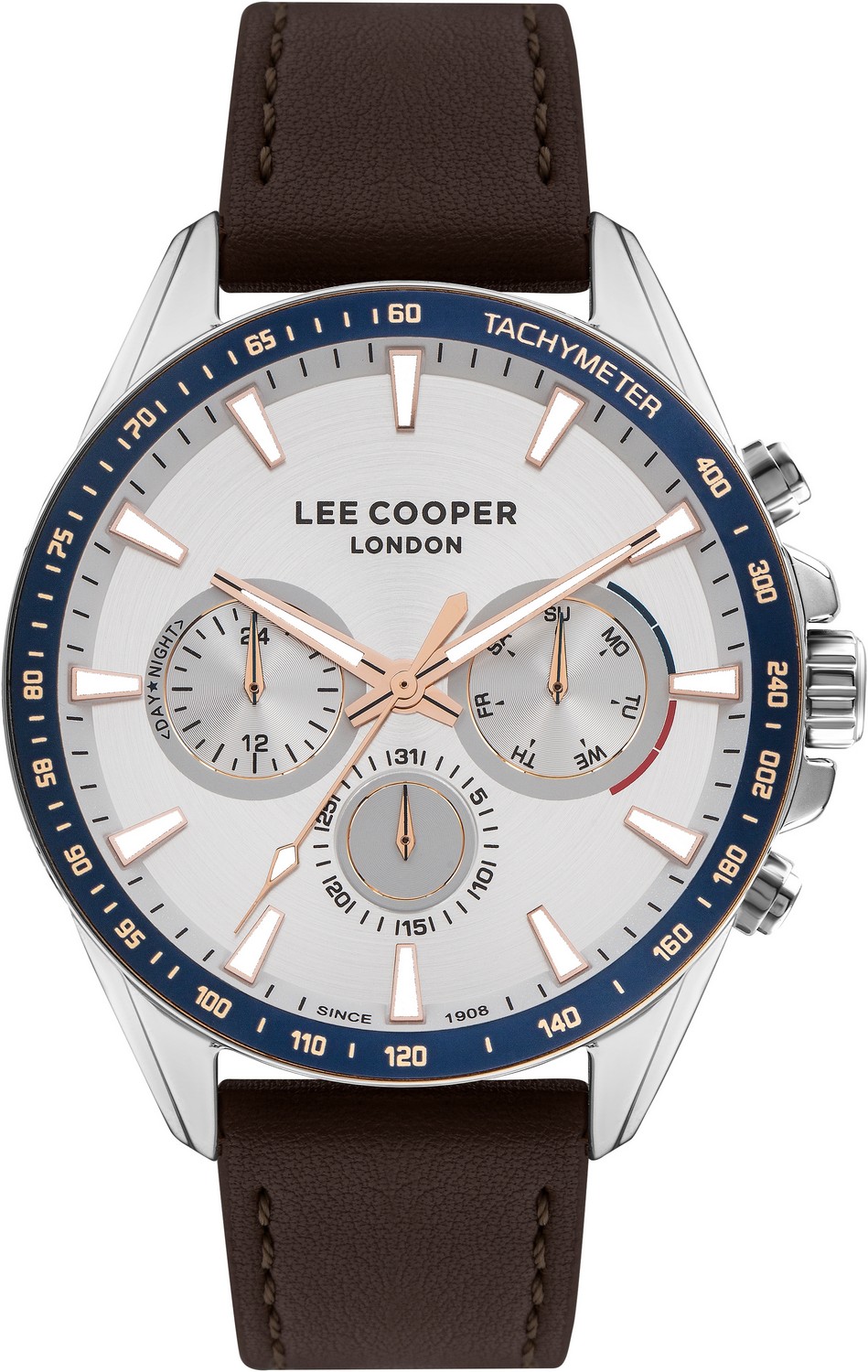 LEE COOPER  Мужские часы, кварцевый механизм, суперметалл, 46 мм