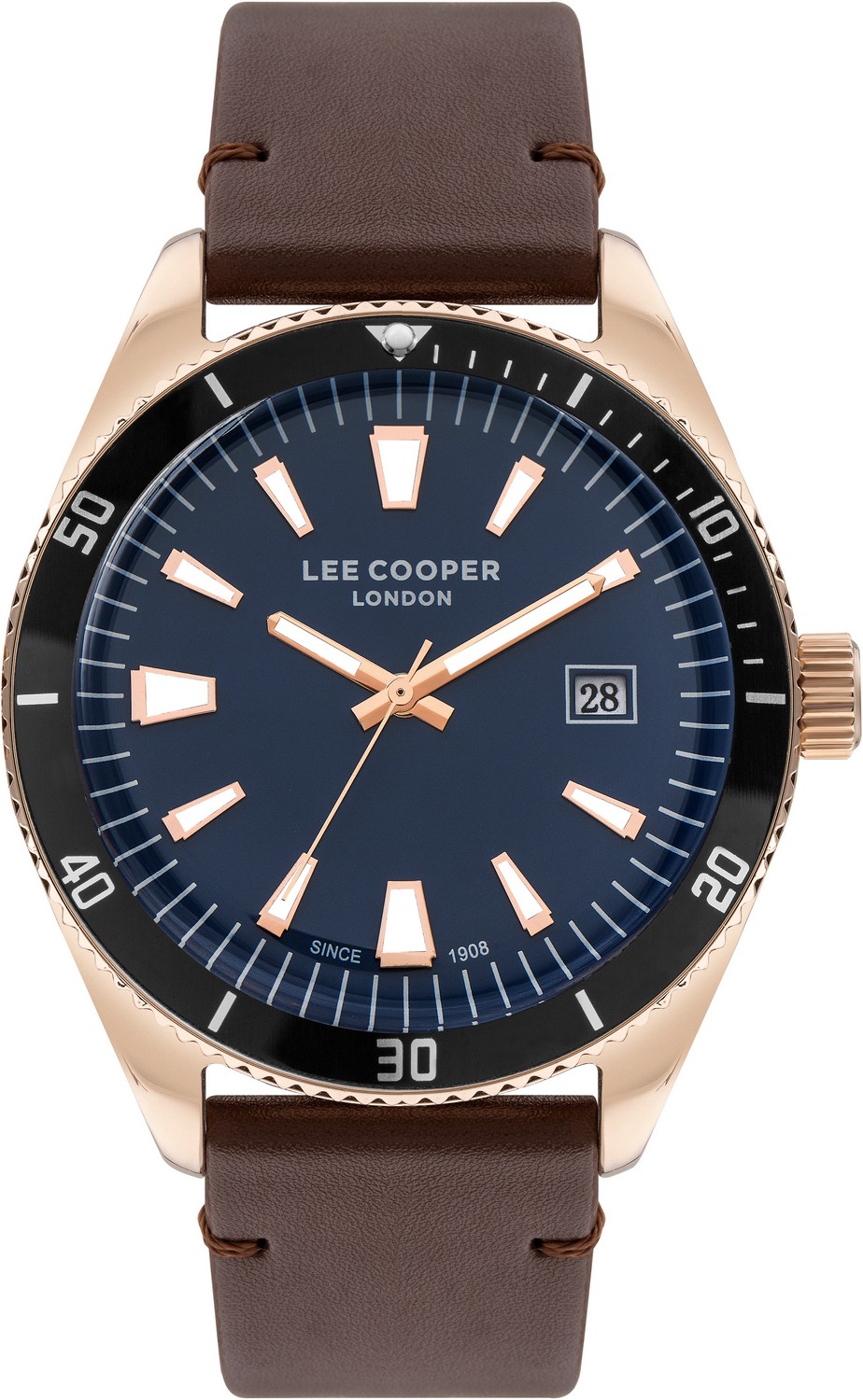 LEE COOPER  Мужские часы, кварцевый механизм, суперметалл с покрытием, 44 мм