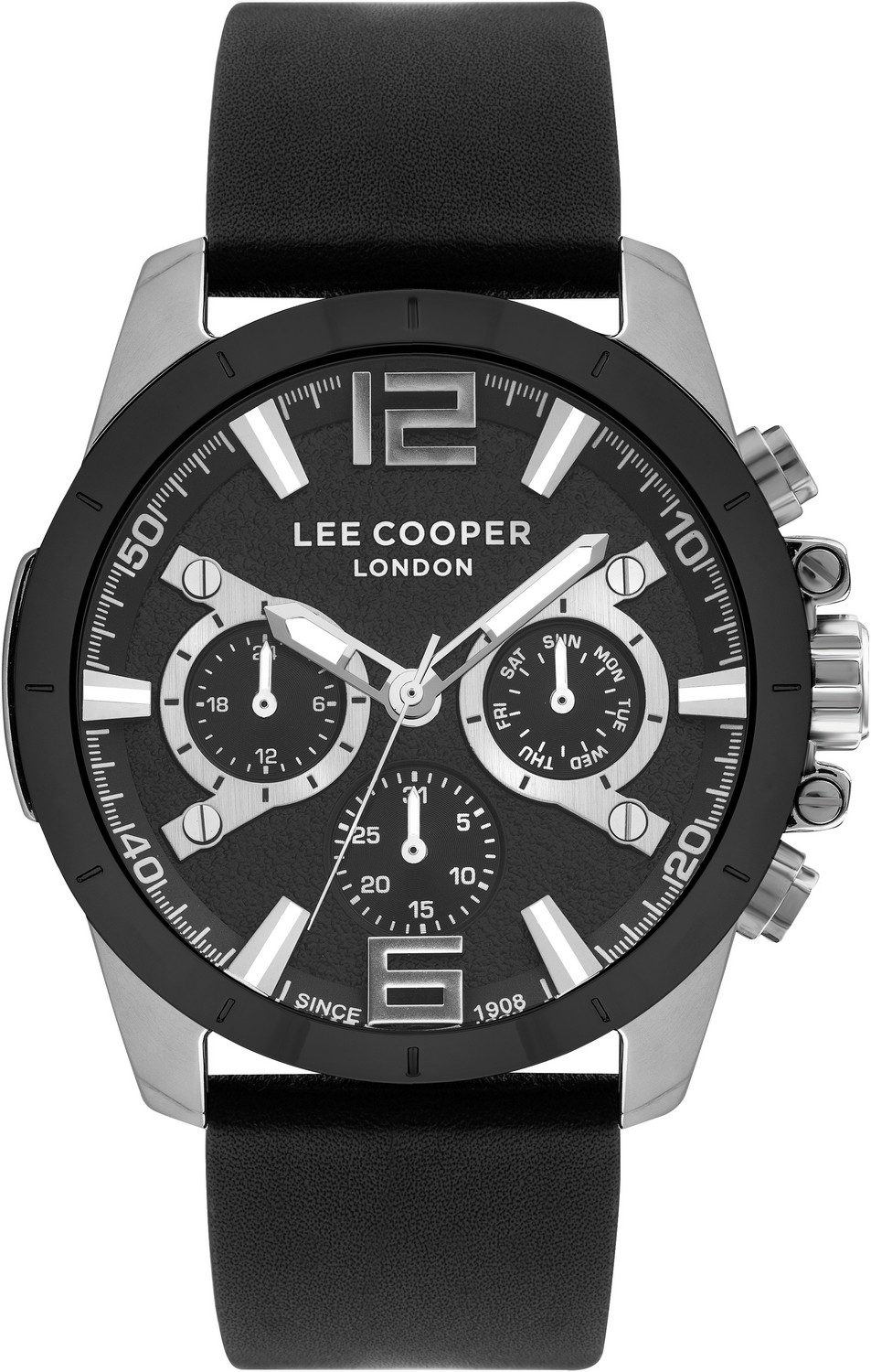 LEE COOPER  Мужские часы, кварцевый механизм, суперметалл с покрытием, 46 мм
