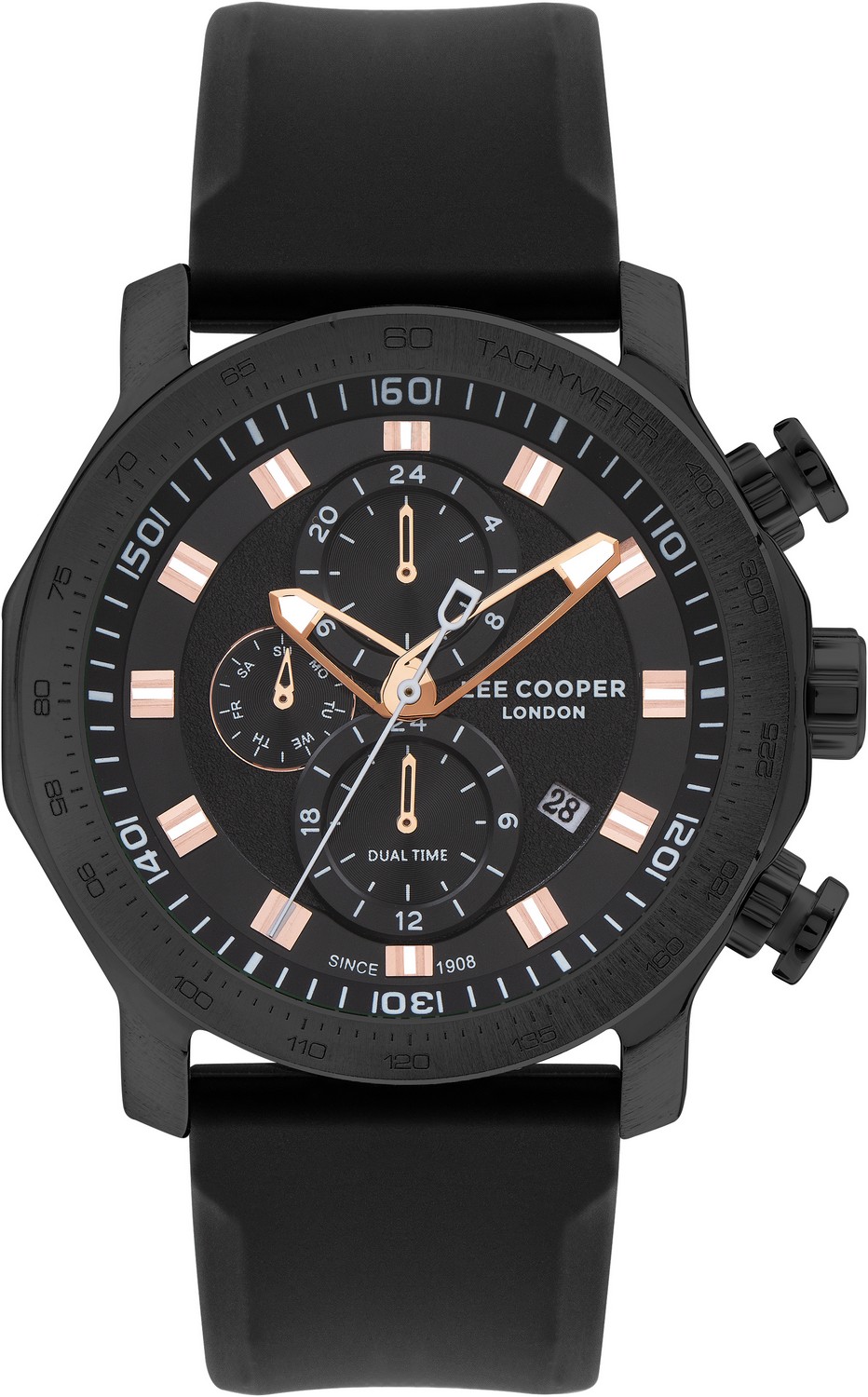 LEE COOPER  Мужские часы, кварцевый механизм, суперметалл с покрытием, 49 мм