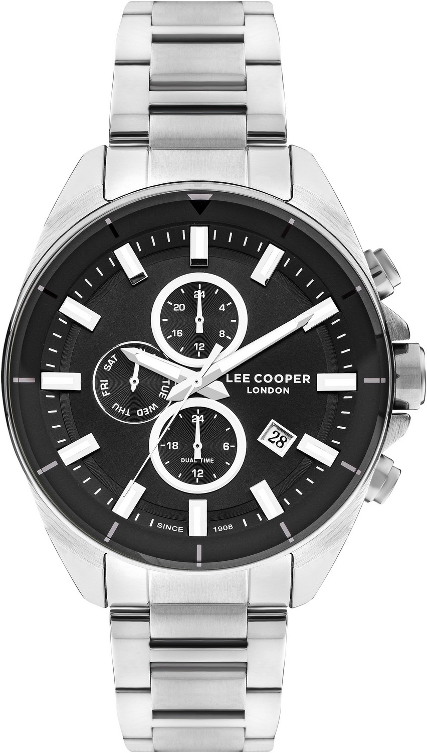 LEE COOPER  Мужские часы, кварцевый механизм, суперметалл, 46 мм