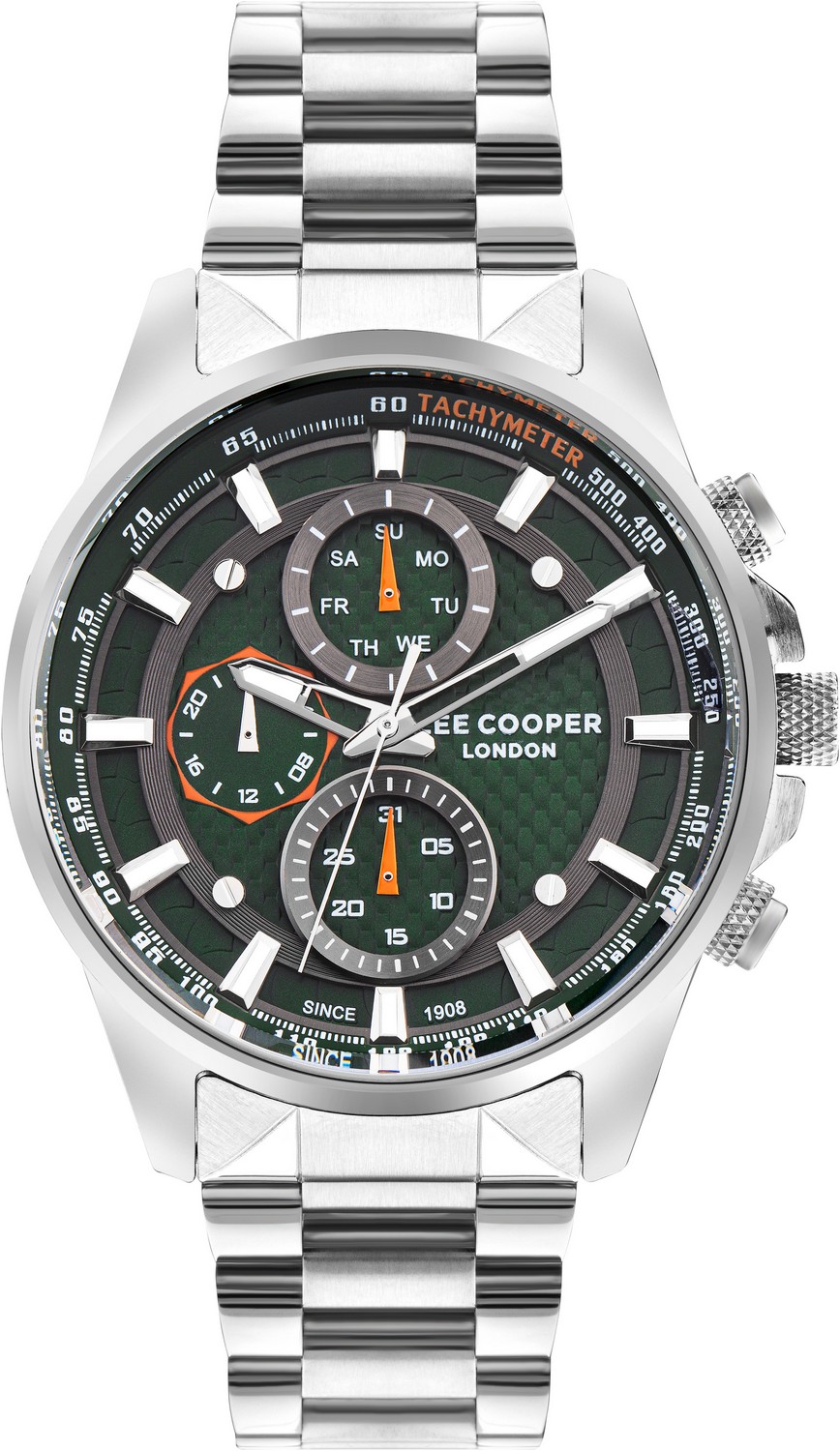 LEE COOPER  Мужские часы, кварцевый механизм, суперметалл, 45 мм