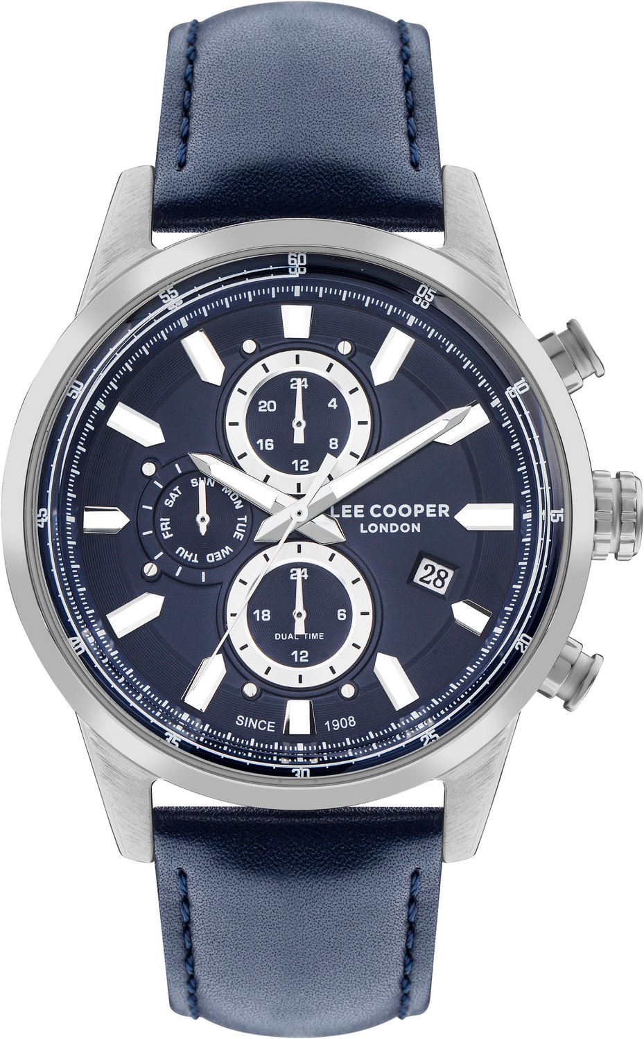 LEE COOPER  Мужские часы, кварцевый механизм, суперметалл, 45 мм