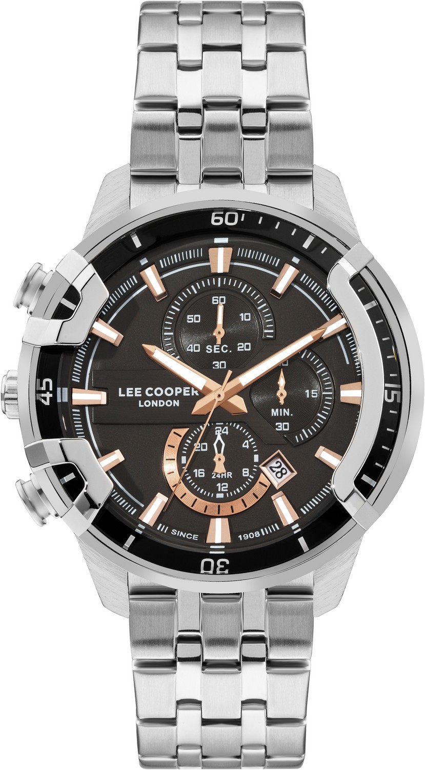 LEE COOPER  Мужские часы, кварцевый механизм, суперметалл, 48,5 мм