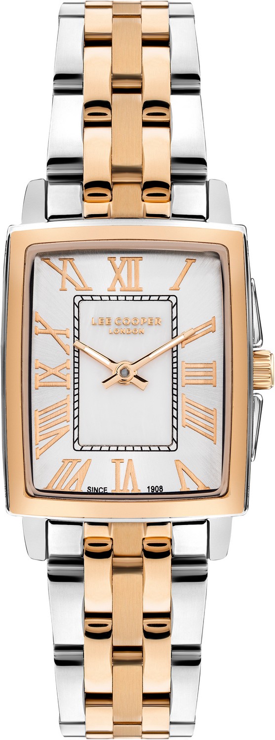 LEE COOPER  Женские часы, кварцевый механизм, суперметалл с покрытием, 27х33 мм