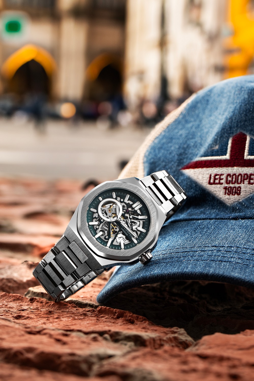 LEE COOPER  Мужские часы, автоматический механизм, суперметалл, 43 мм