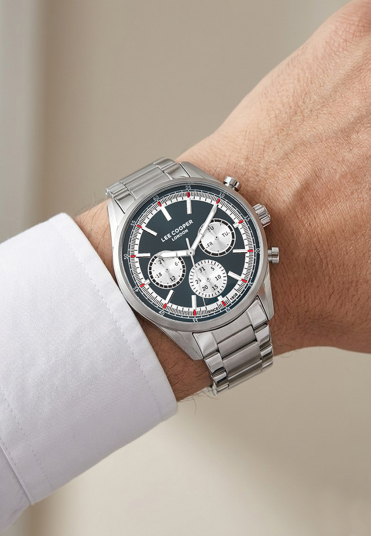 LEE COOPER  Мужские часы, кварцевый механизм, суперметалл, 44 мм