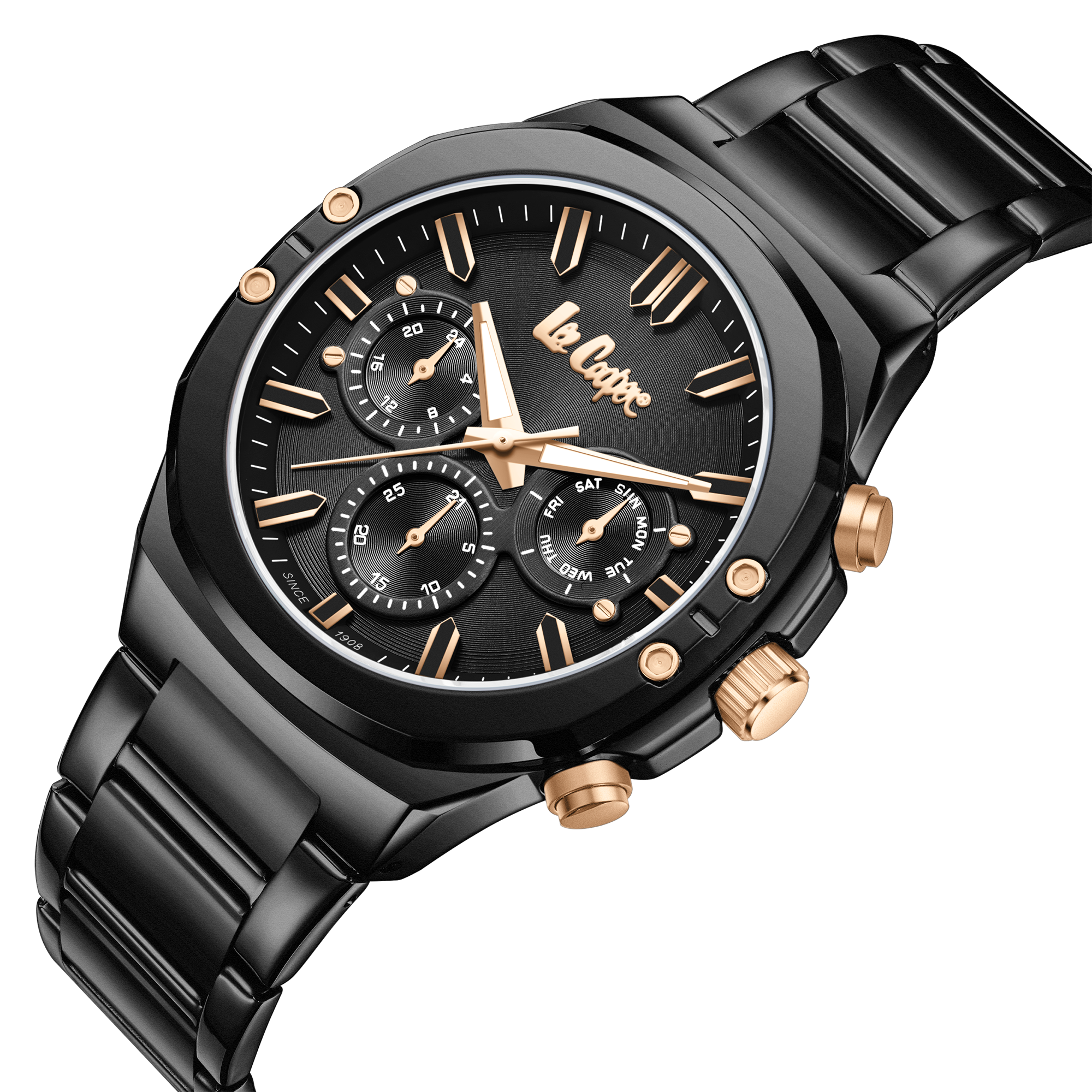 LEE COOPER  Мужские часы, кварцевый механизм, суперметалл с покрытием, 43 мм