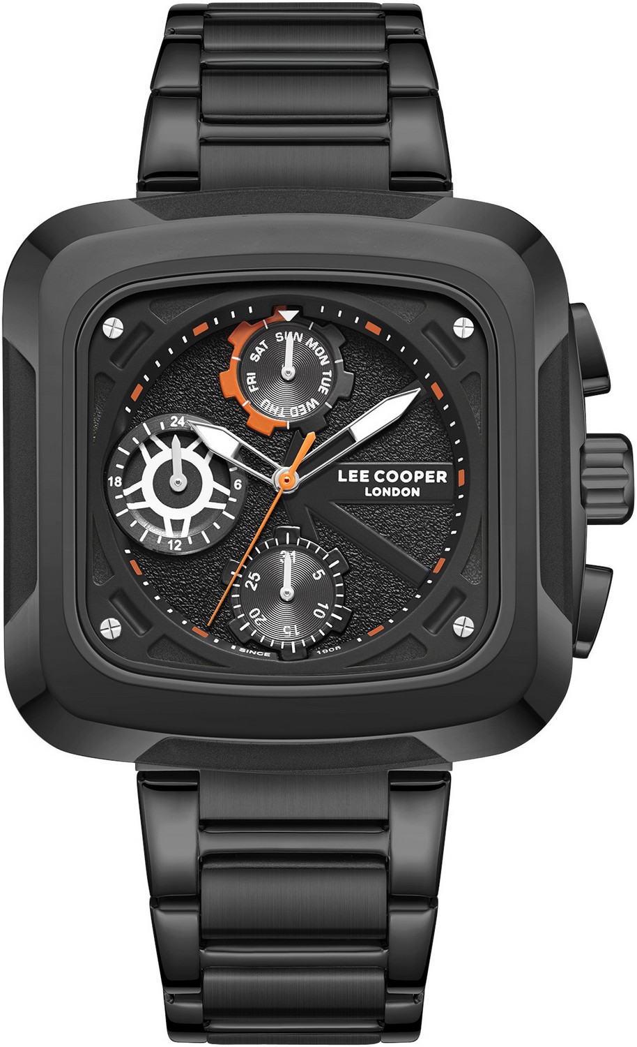 LEE COOPER  Мужские часы, кварцевый механизм, суперметалл с покрытием, 40х43 мм