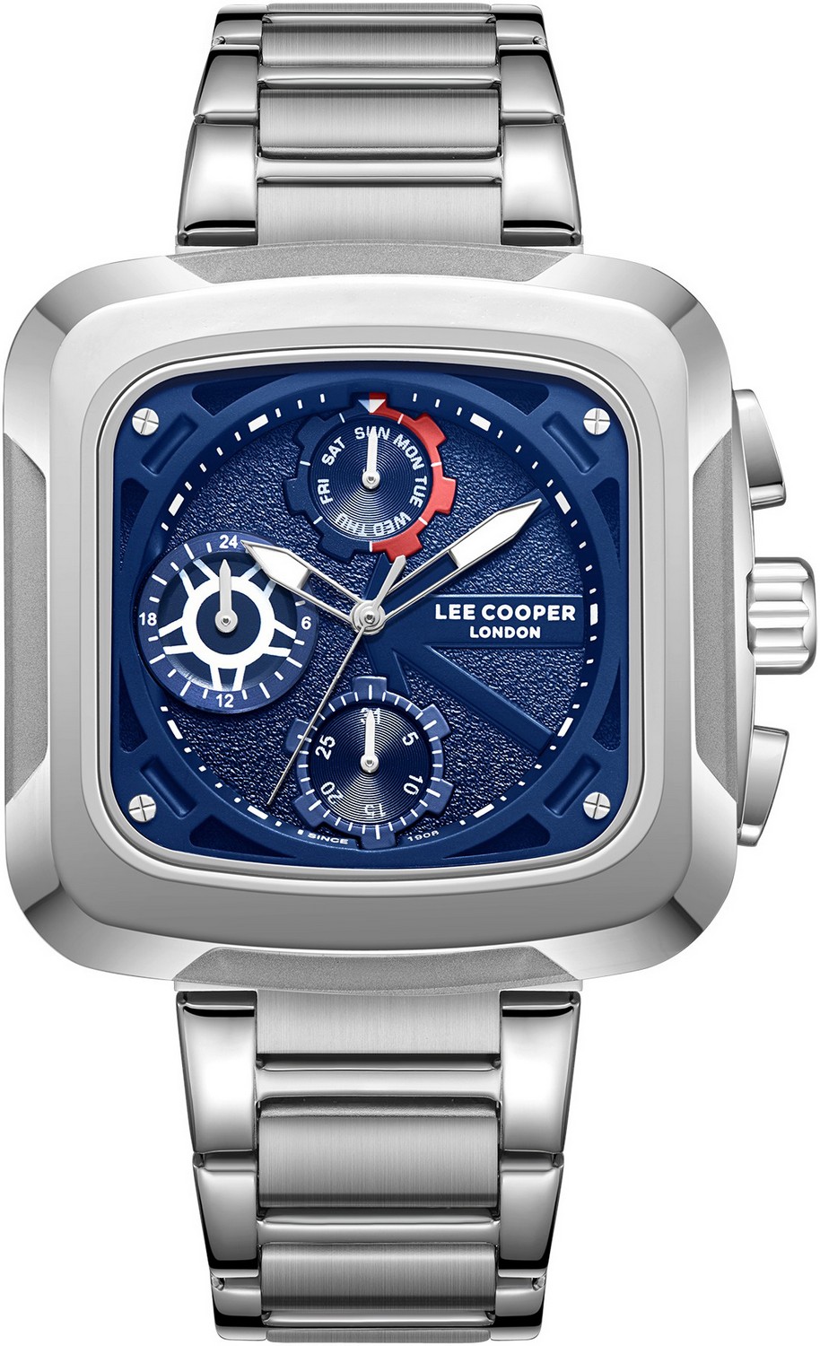 LEE COOPER  Мужские часы, кварцевый механизм, суперметалл, 40х43 мм