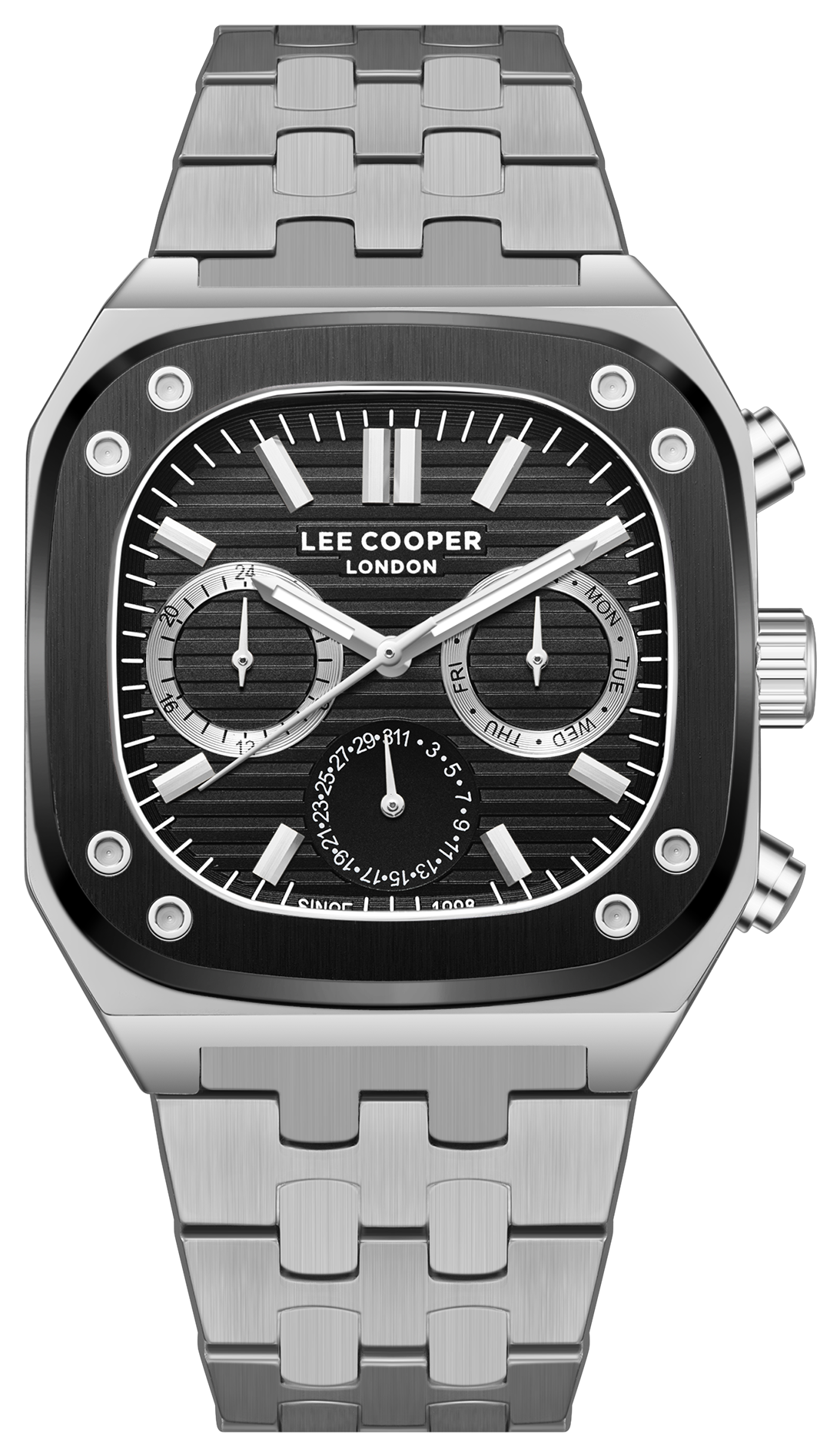 LEE COOPER  Мужские часы, кварцевый механизм, суперметалл, 42х48 мм