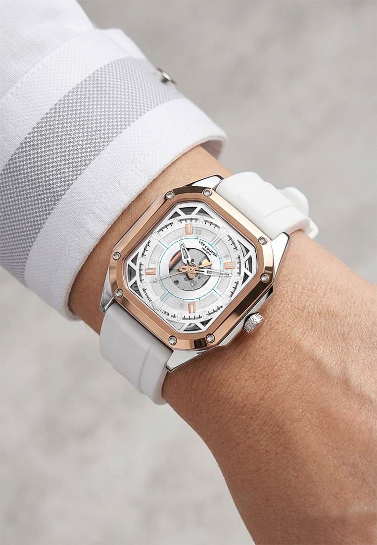 LEE COOPER  Женские часы, кварцевый механизм, суперметалл с покрытием, 37х46 мм