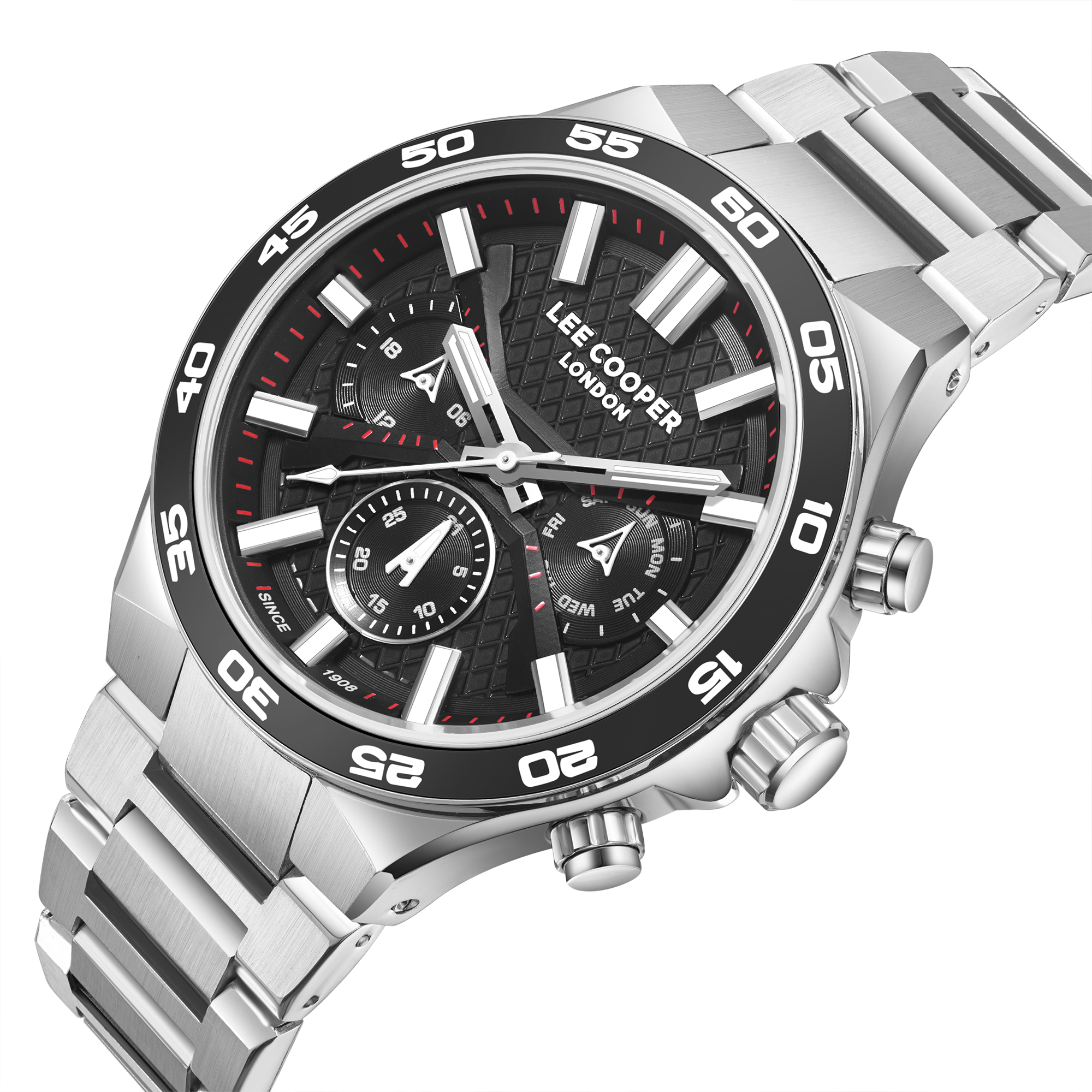 LEE COOPER  Мужские часы, кварцевый механизм, суперметалл, 45 мм