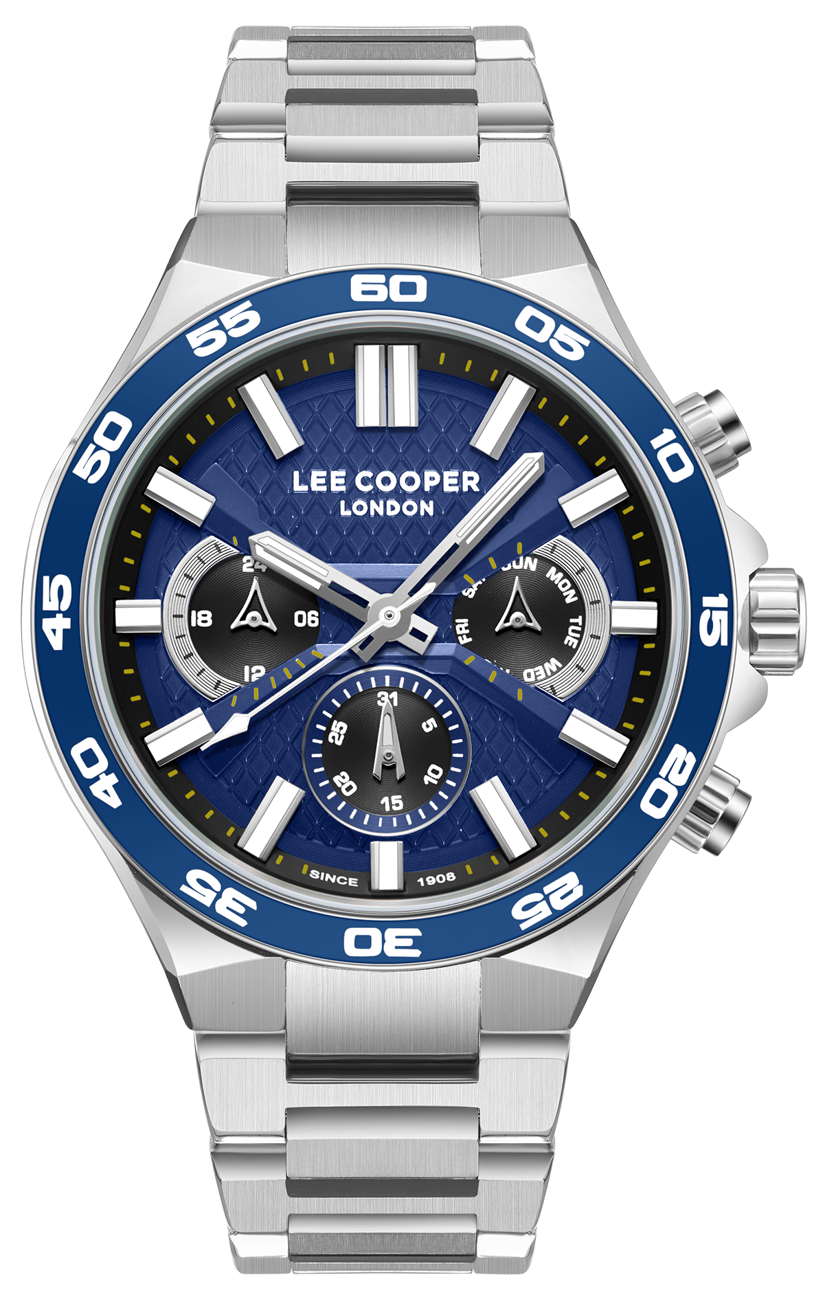 LEE COOPER  Мужские часы, кварцевый механизм, суперметалл, 45 мм