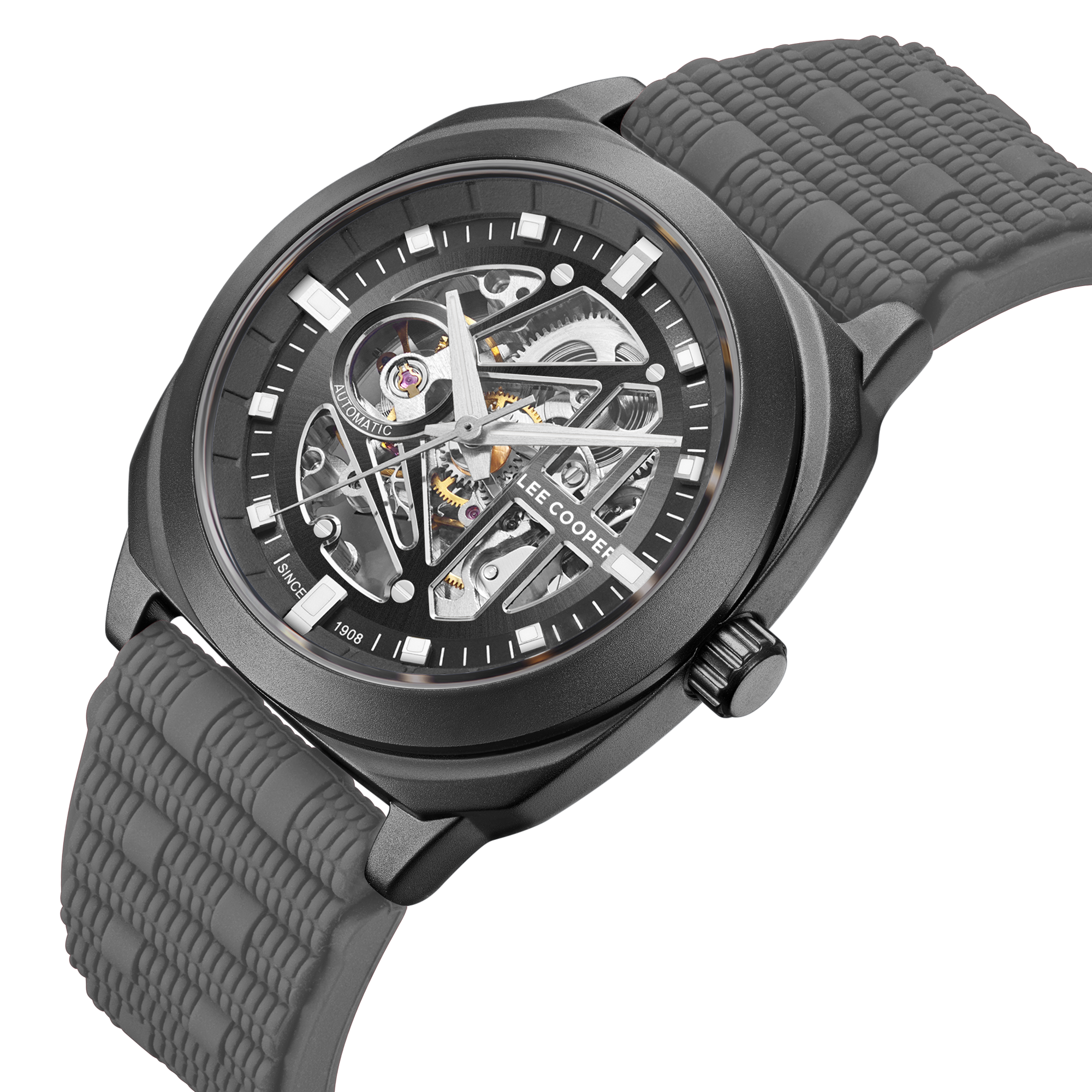 LEE COOPER  Мужские часы, автоматический механизм, суперметалл с покрытием, 41 мм