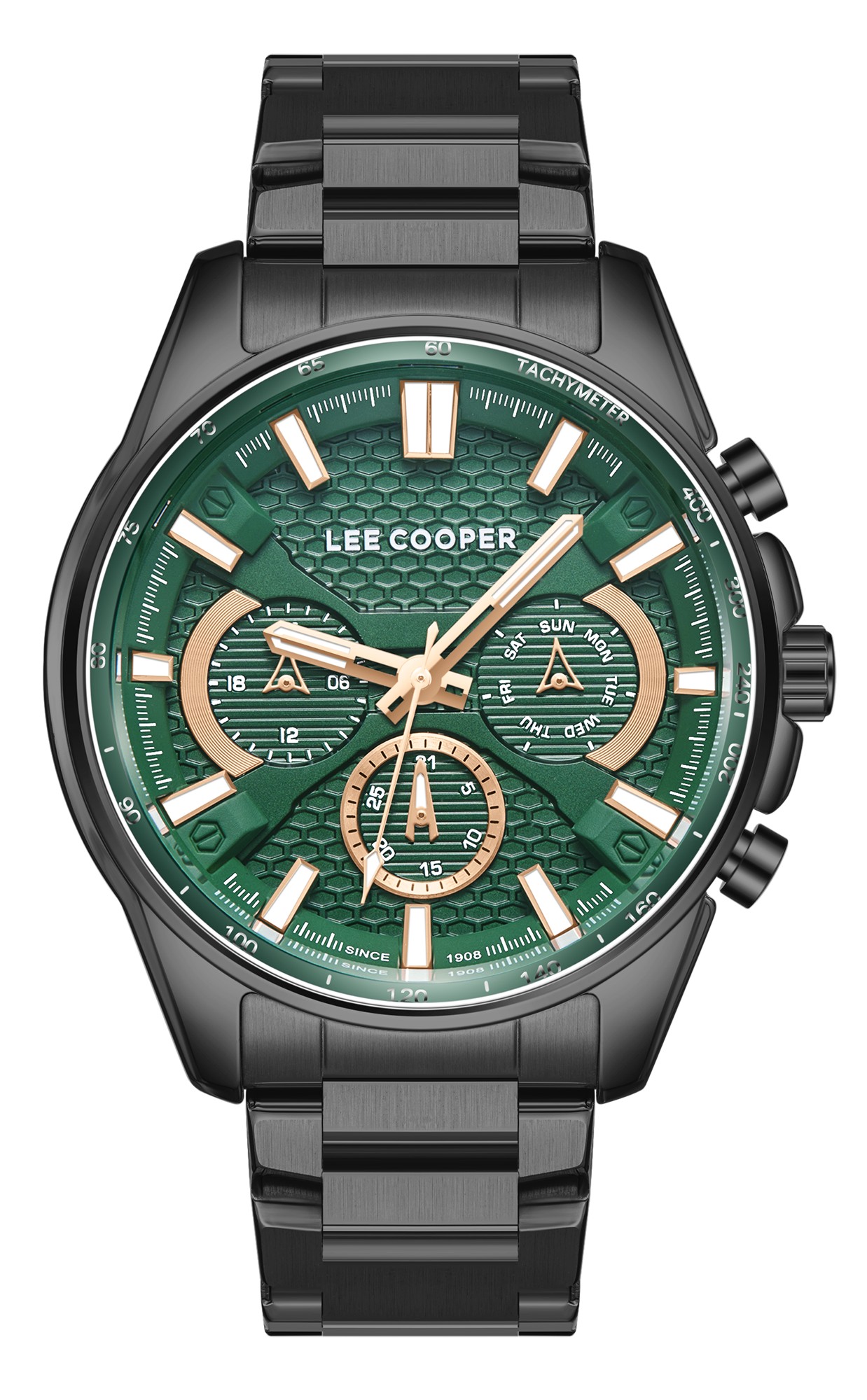 LEE COOPER  Мужские часы, кварцевый механизм, суперметалл с покрытием, 46,5 мм