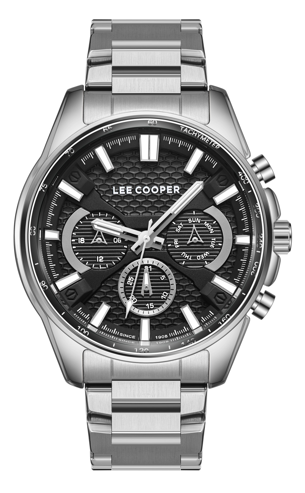 LEE COOPER  Мужские часы, кварцевый механизм, суперметалл, 46,5 мм