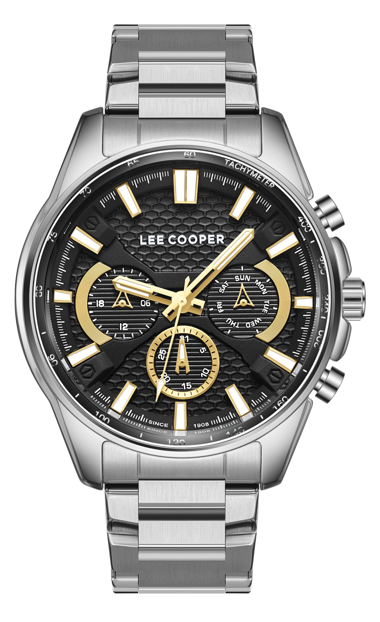 LEE COOPER  Мужские часы, кварцевый механизм, суперметалл, 46,5 мм