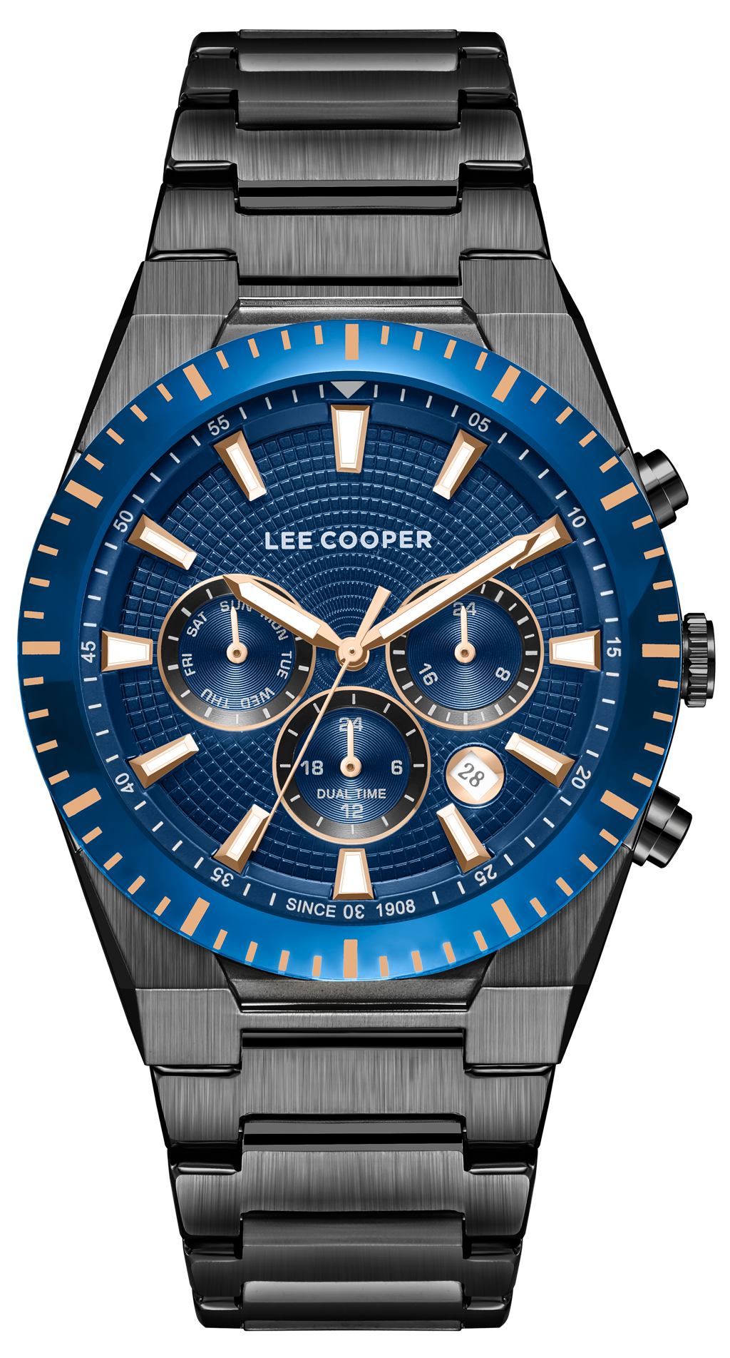 LEE COOPER  Мужские часы, кварцевый механизм, суперметалл с покрытием, 42 мм