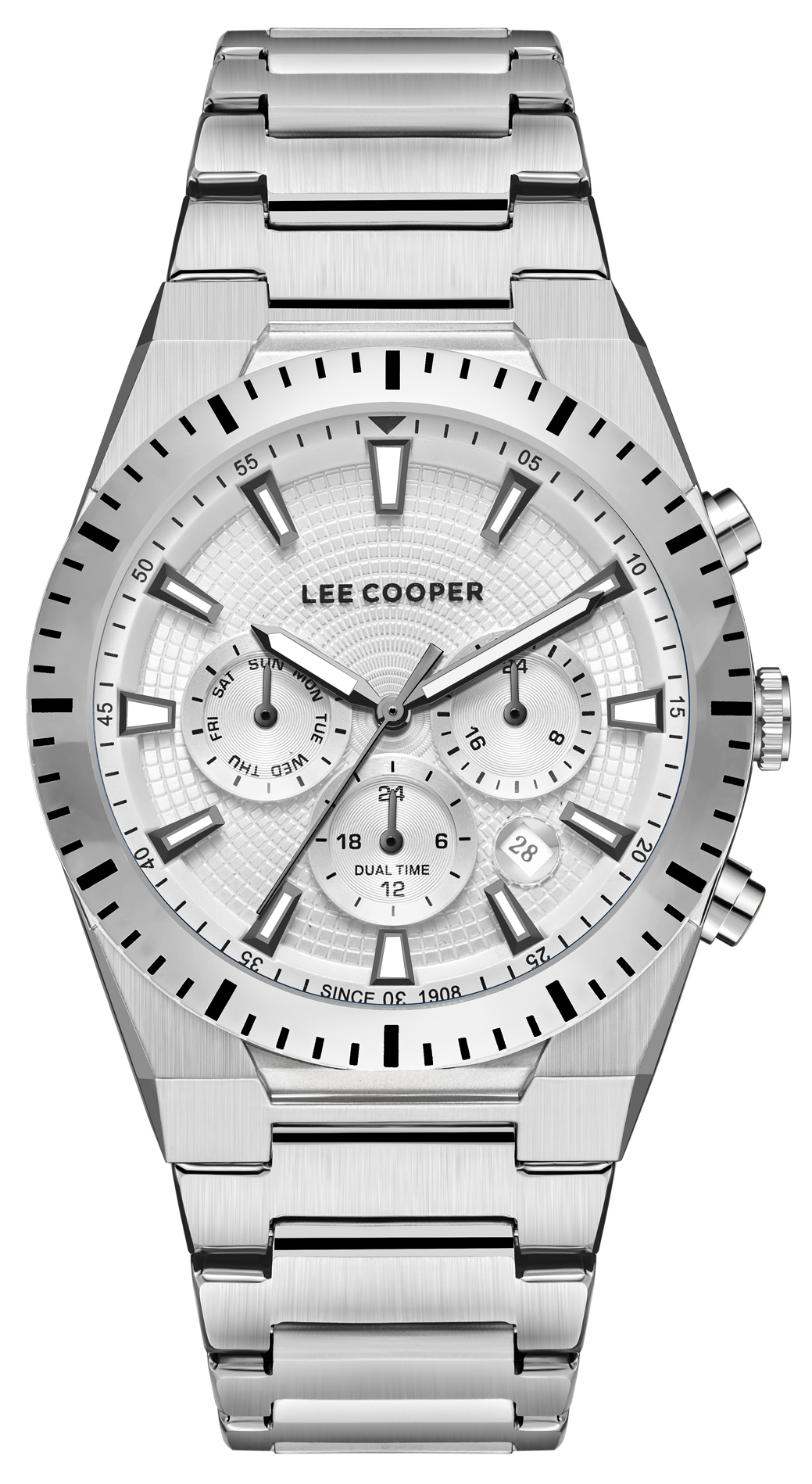 LEE COOPER  Мужские часы, кварцевый механизм, суперметалл, 42 мм