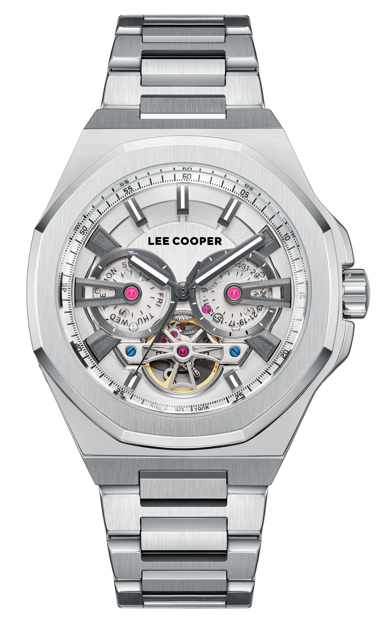 LEE COOPER  Мужские часы, автоматический механизм, суперметалл, 43 мм