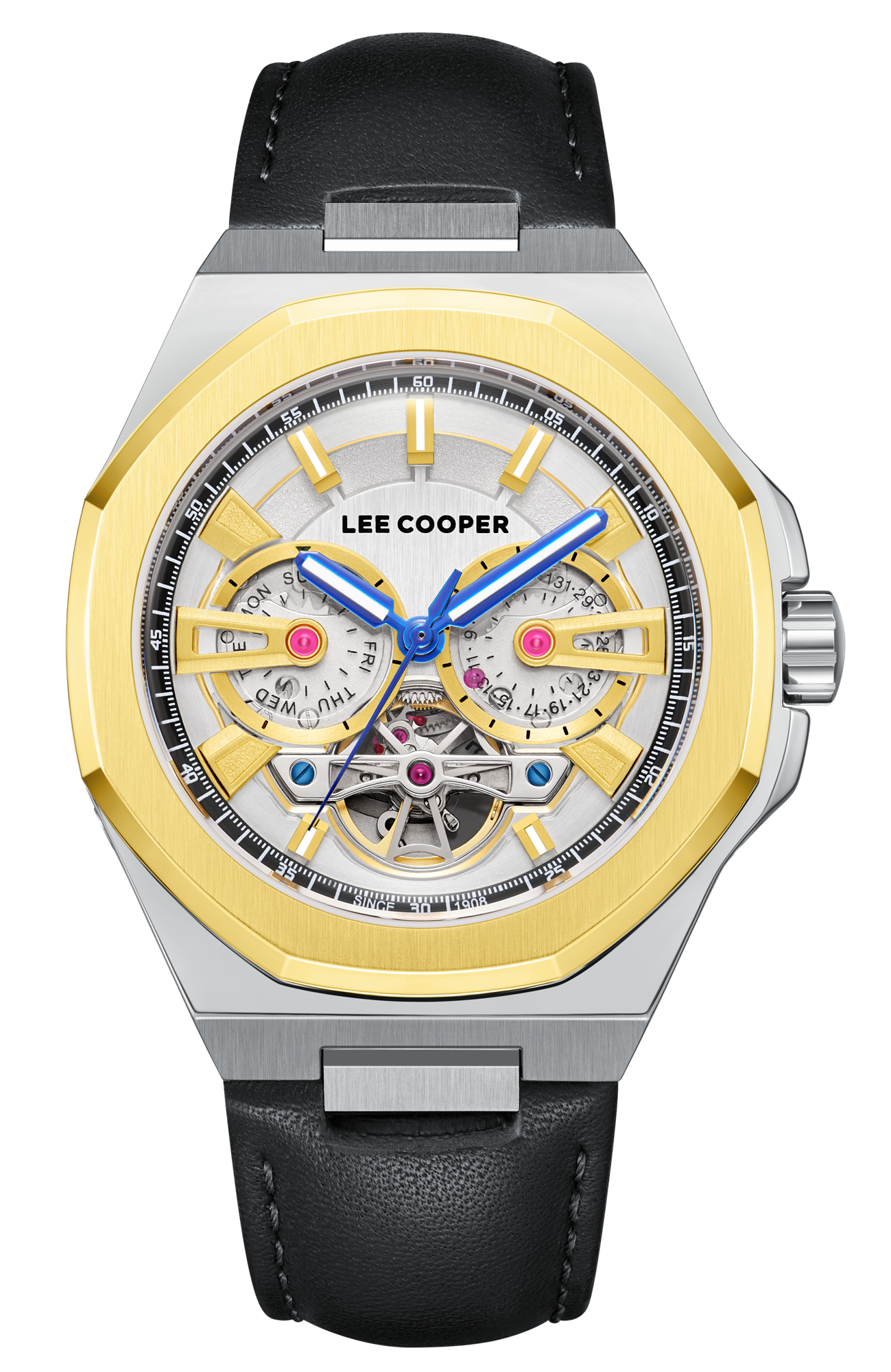 LEE COOPER  Мужские часы, автоматический механизм, суперметалл с покрытием, 43 мм