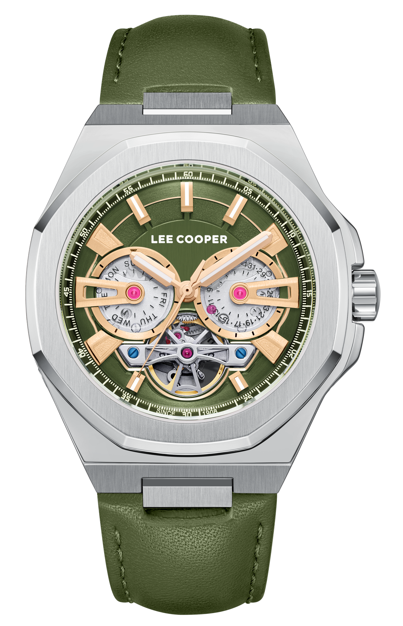 LEE COOPER  Мужские часы, автоматический механизм, суперметалл, 43 мм