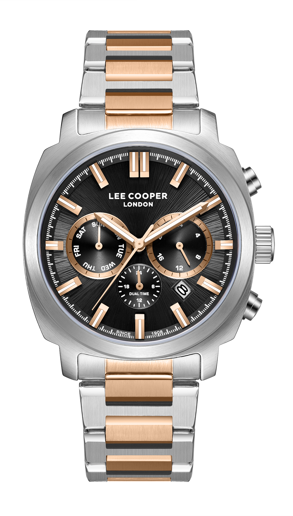 LEE COOPER   часы, кварцевый механизм, суперметалл, 42 мм