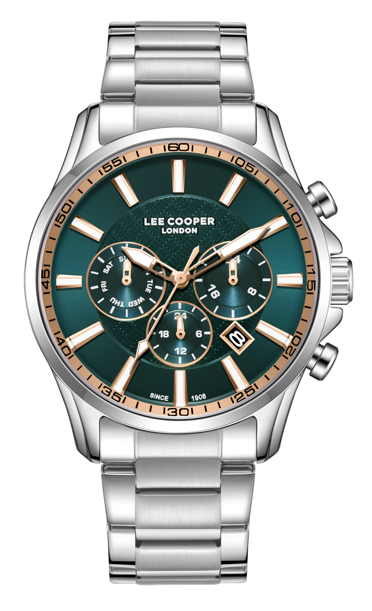 LEE COOPER   часы, кварцевый механизм, суперметалл, 44 мм