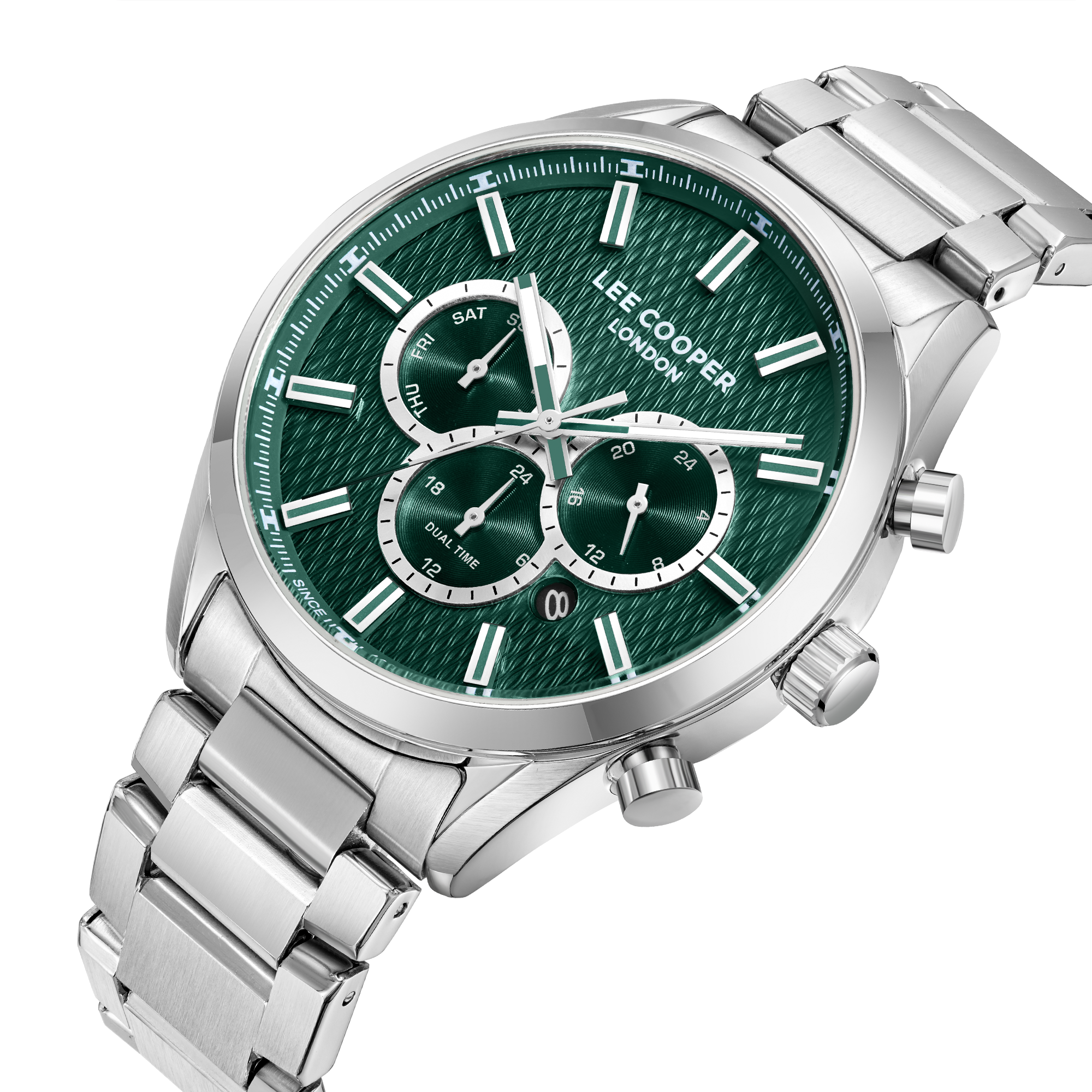 LEE COOPER   часы, кварцевый механизм, суперметалл, 44 мм