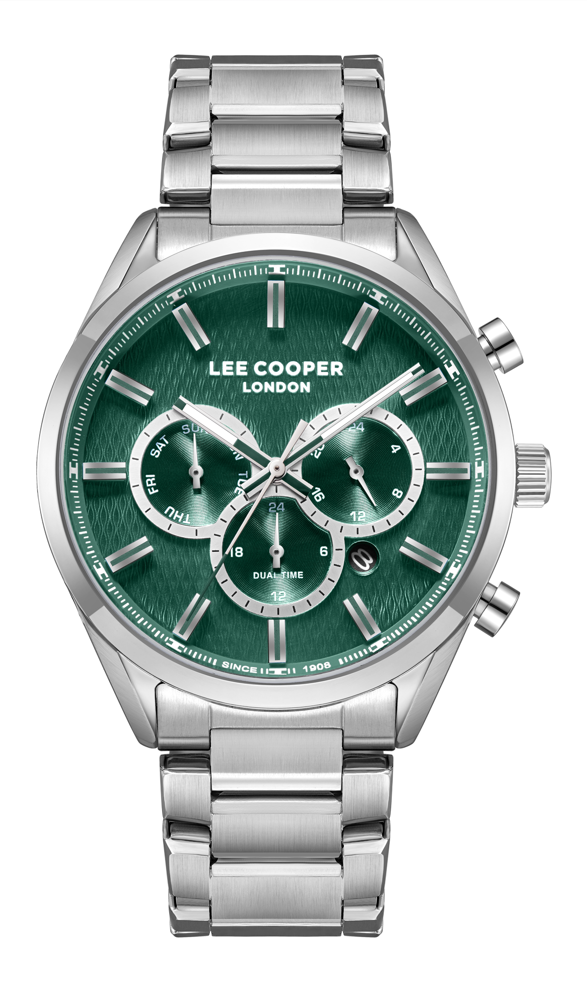 LEE COOPER   часы, кварцевый механизм, суперметалл, 44 мм