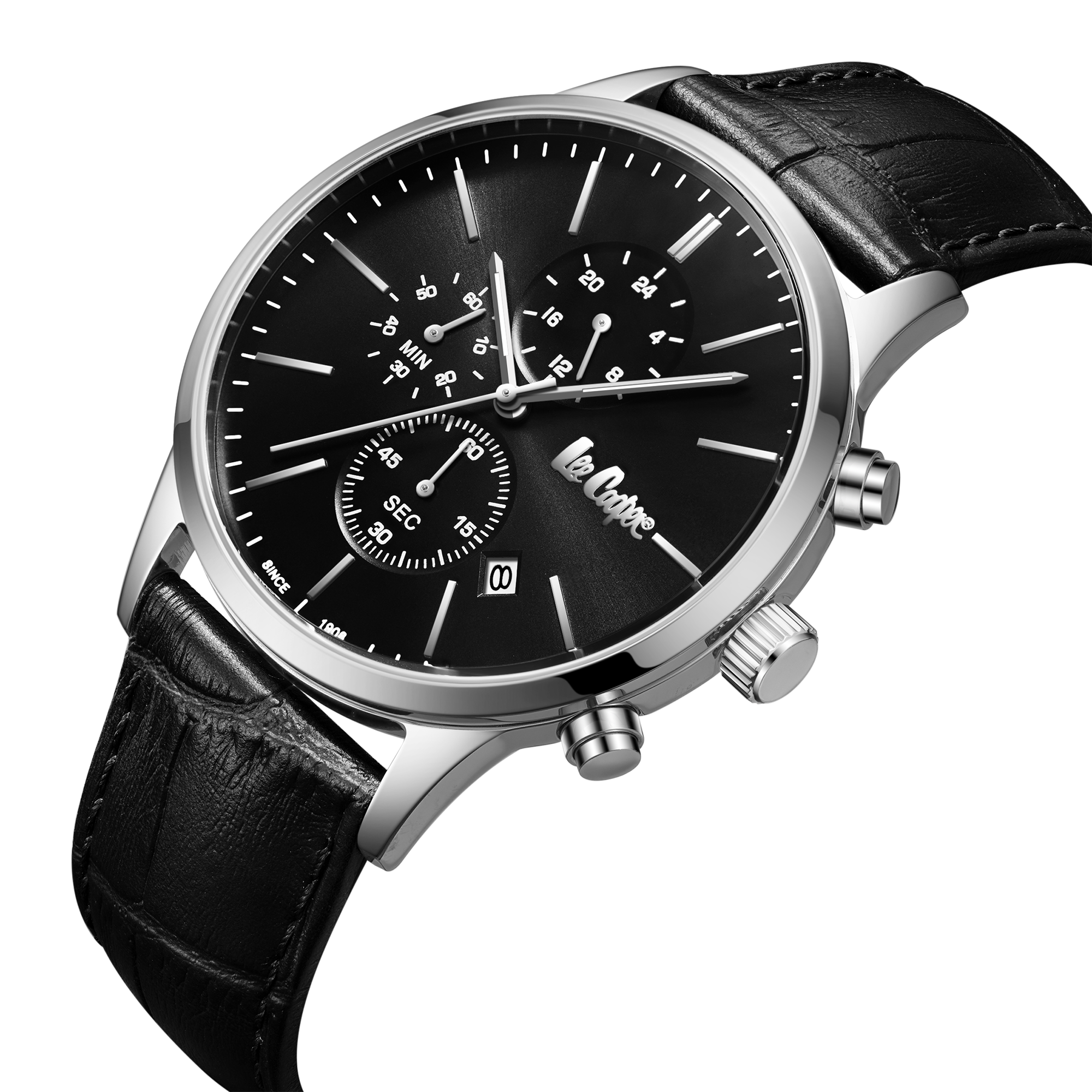 LEE COOPER   часы, кварцевый механизм, суперметалл, 44 мм