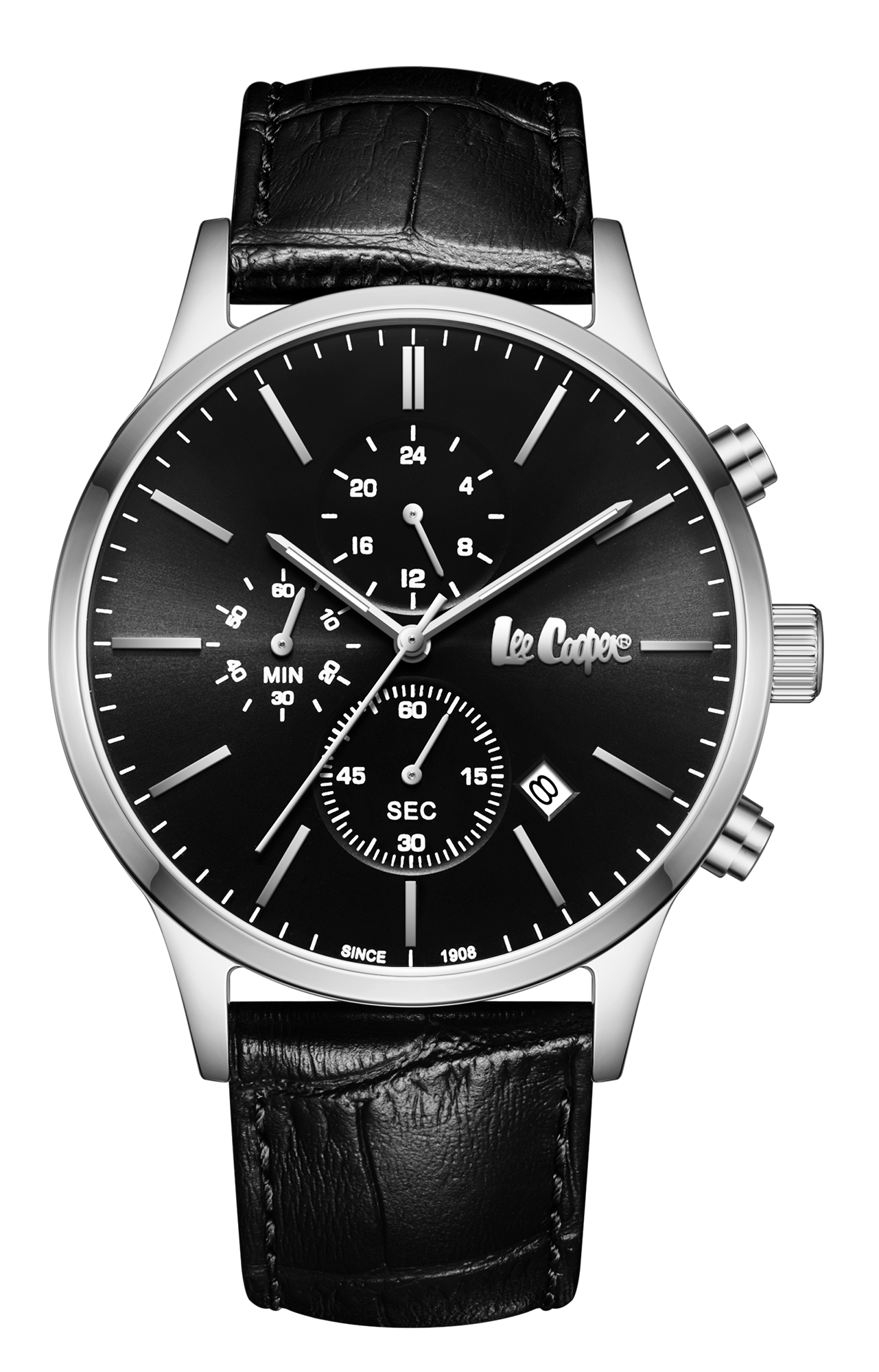 LEE COOPER   часы, кварцевый механизм, суперметалл, 44 мм