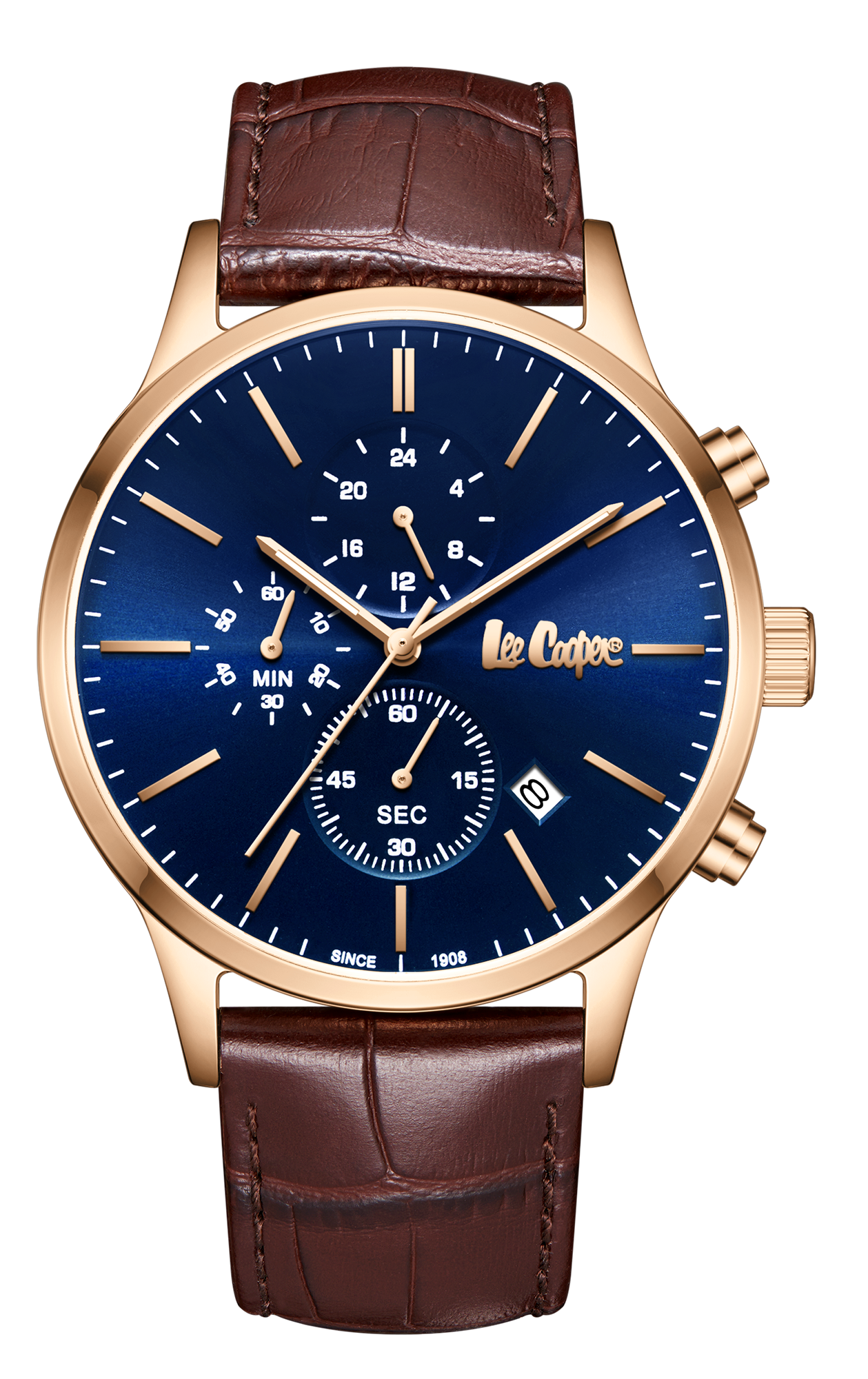 LEE COOPER   часы, кварцевый механизм, суперметалл, 44 мм