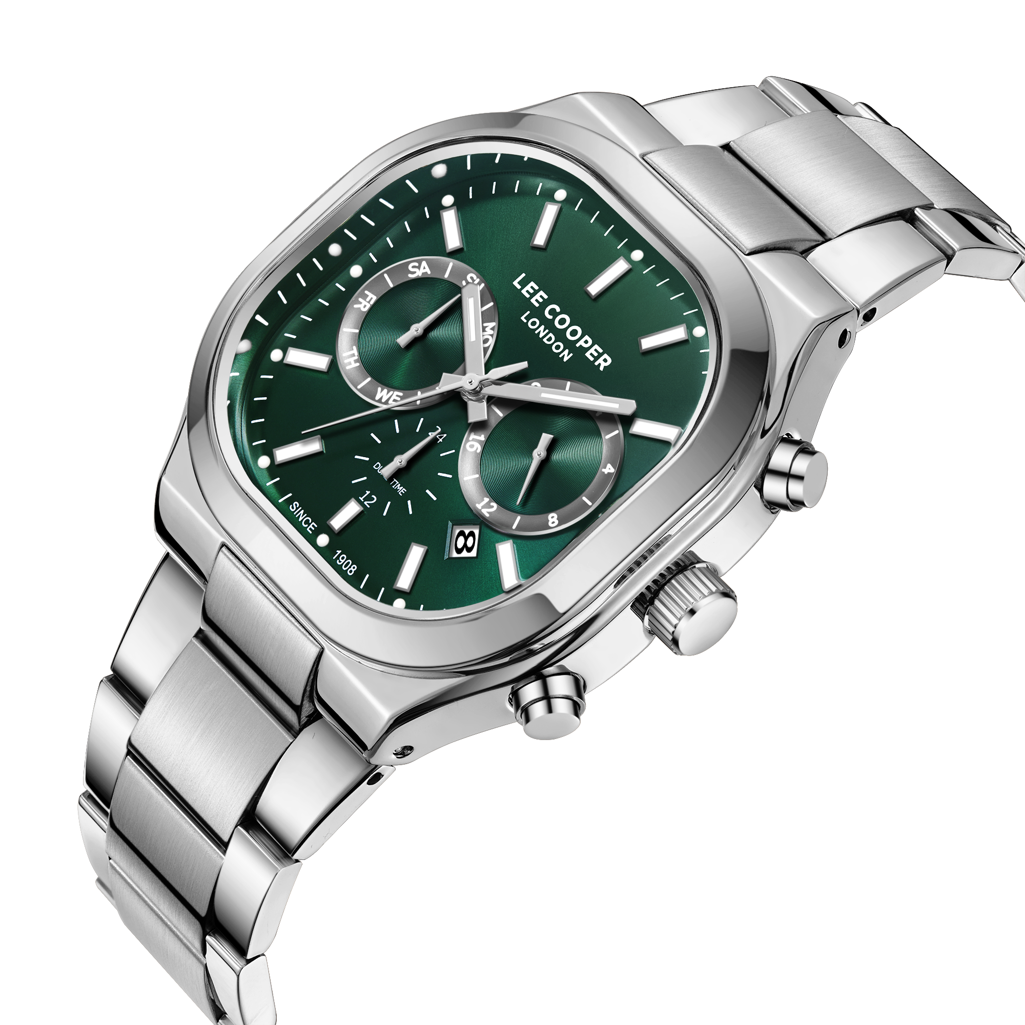 LEE COOPER   часы, кварцевый механизм, суперметалл, 42x47 мм