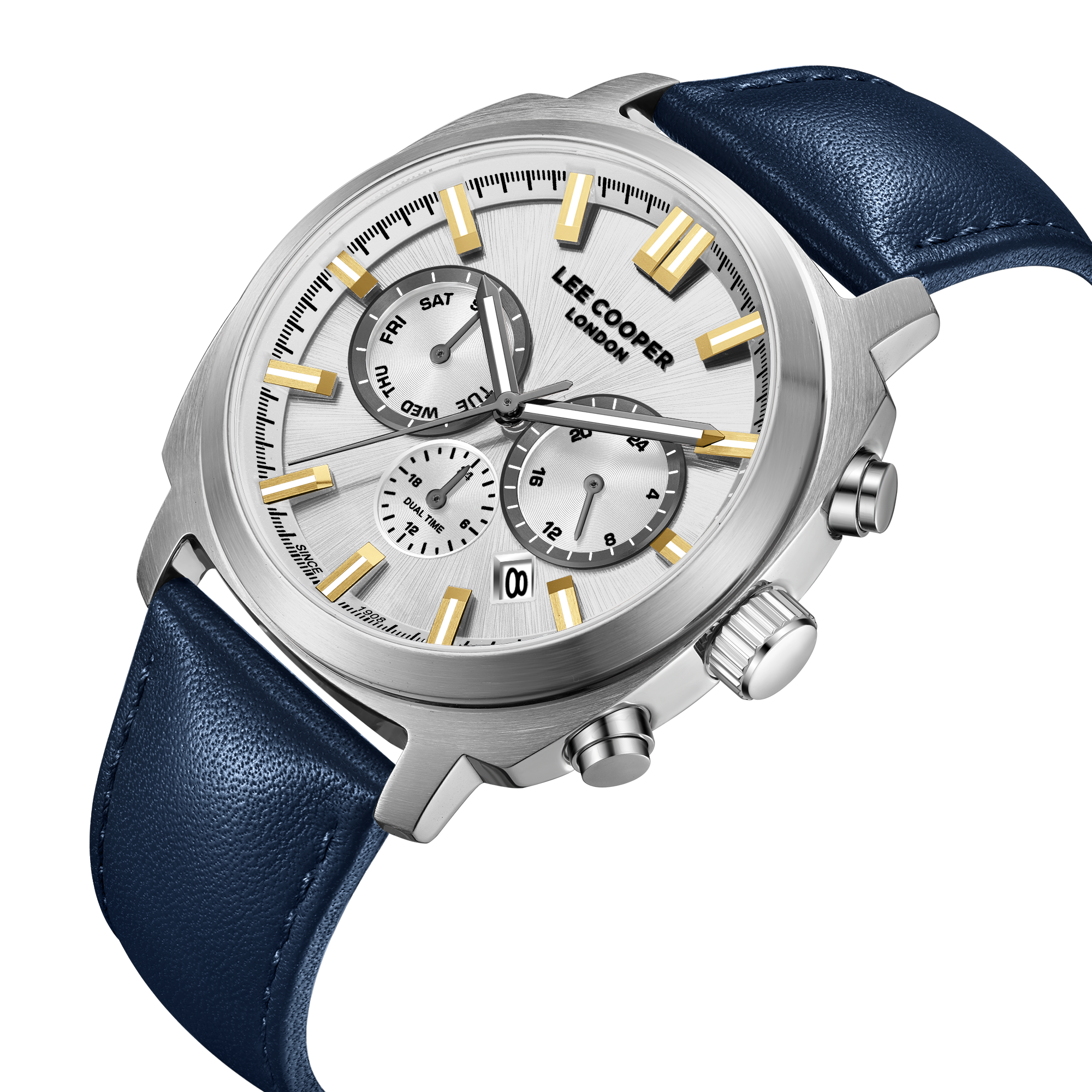 LEE COOPER   часы, кварцевый механизм, суперметалл, 42 мм