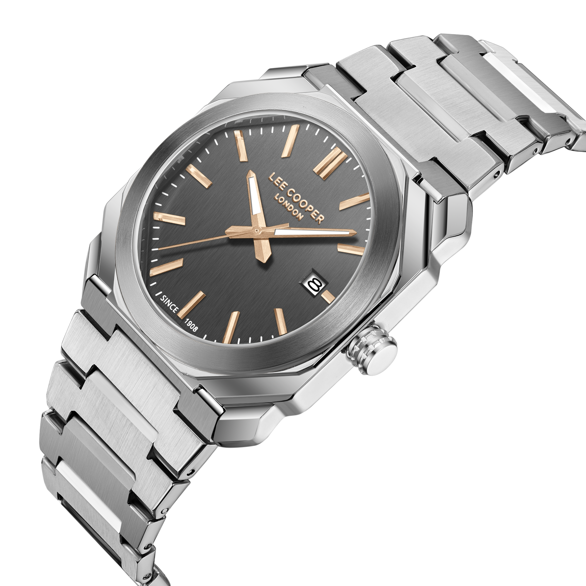 LEE COOPER   часы, кварцевый механизм, суперметалл, 40 мм