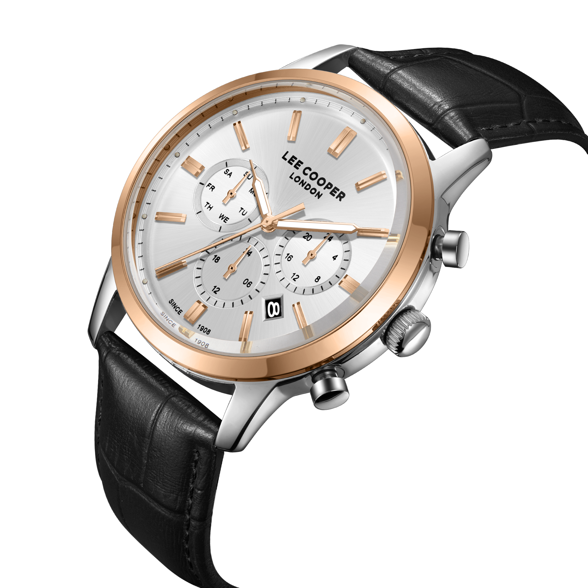 LEE COOPER   часы, кварцевый механизм, суперметалл, 43 мм