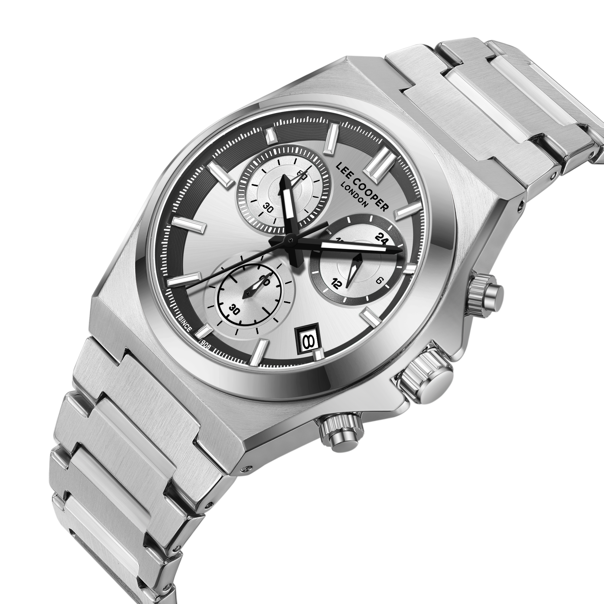 LEE COOPER   часы, кварцевый механизм, суперметалл, 41 мм