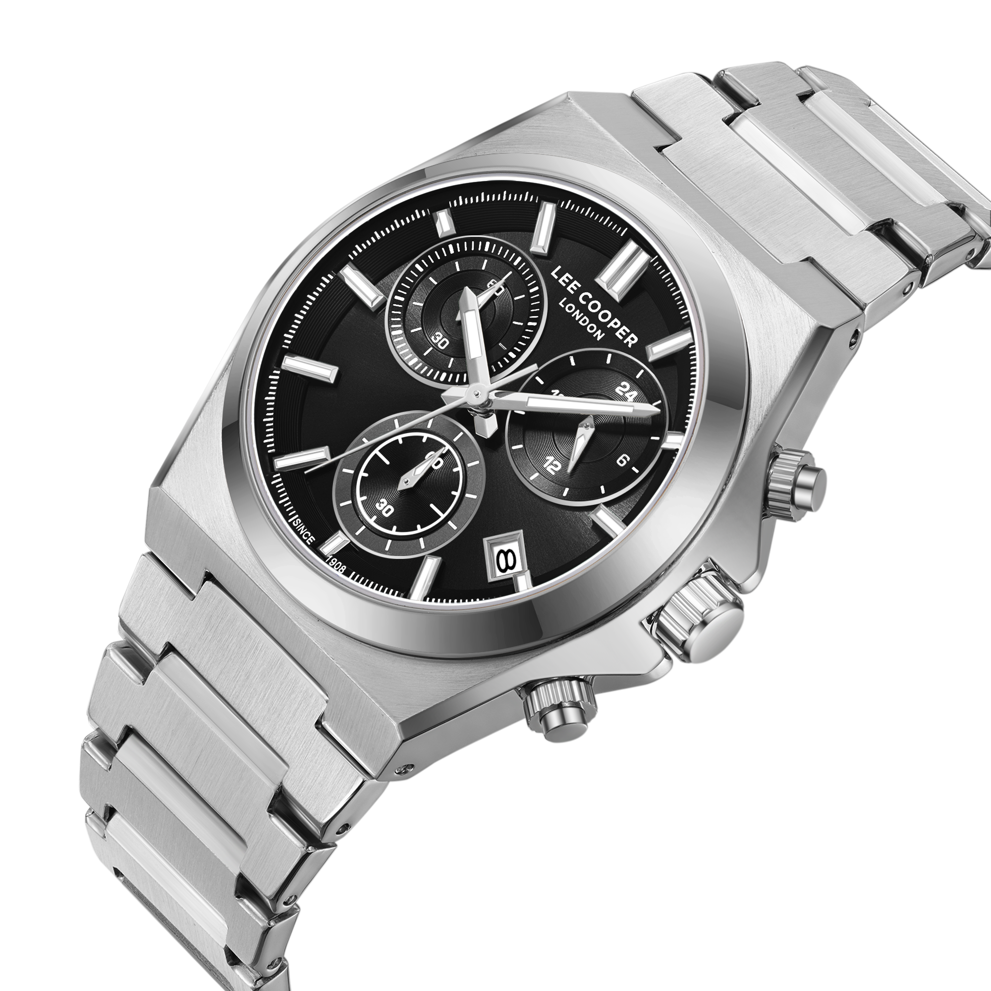 LEE COOPER   часы, кварцевый механизм, суперметалл, 41 мм