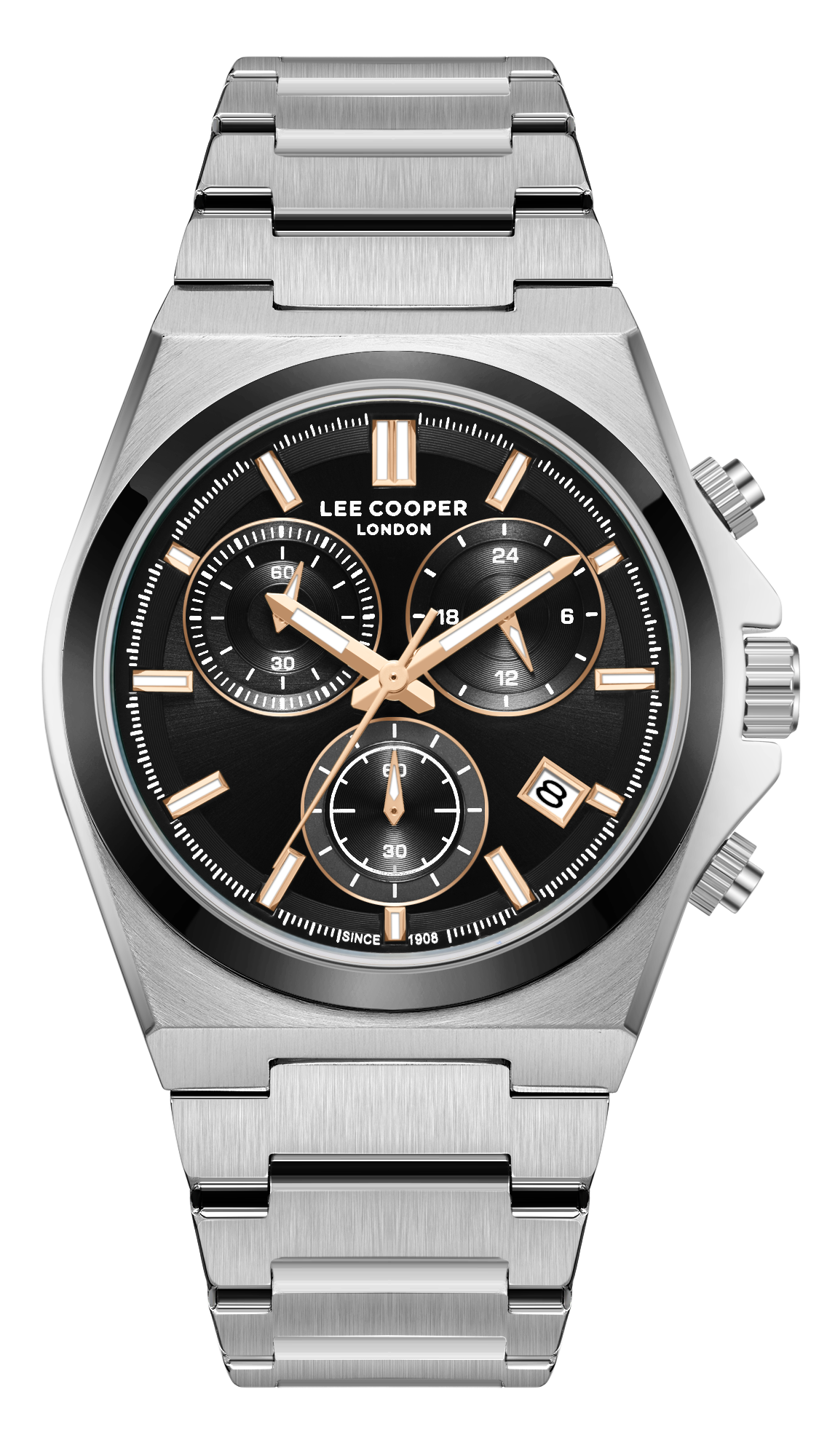 LEE COOPER   часы, кварцевый механизм, суперметалл с покрытием, 41 мм