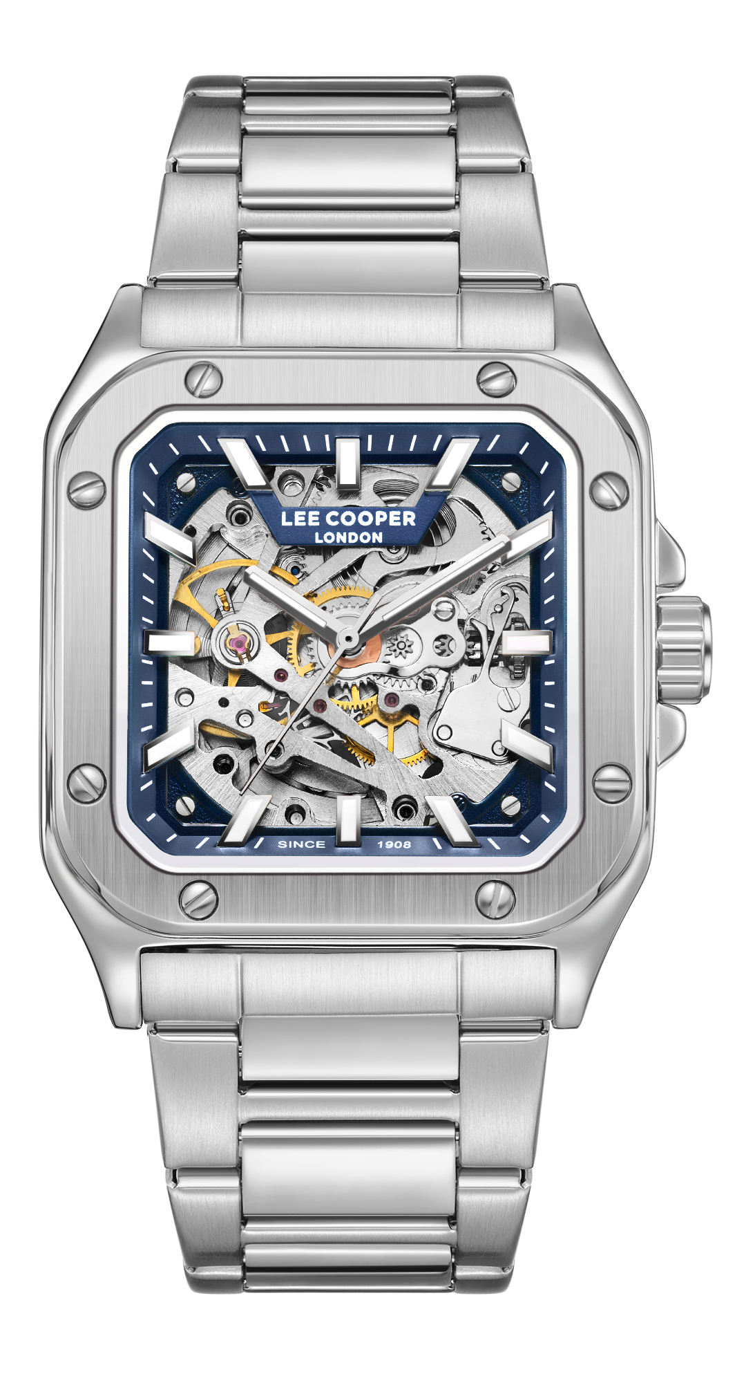 LEE COOPER   часы, автоматический механизм, суперметалл, 39x48 мм
