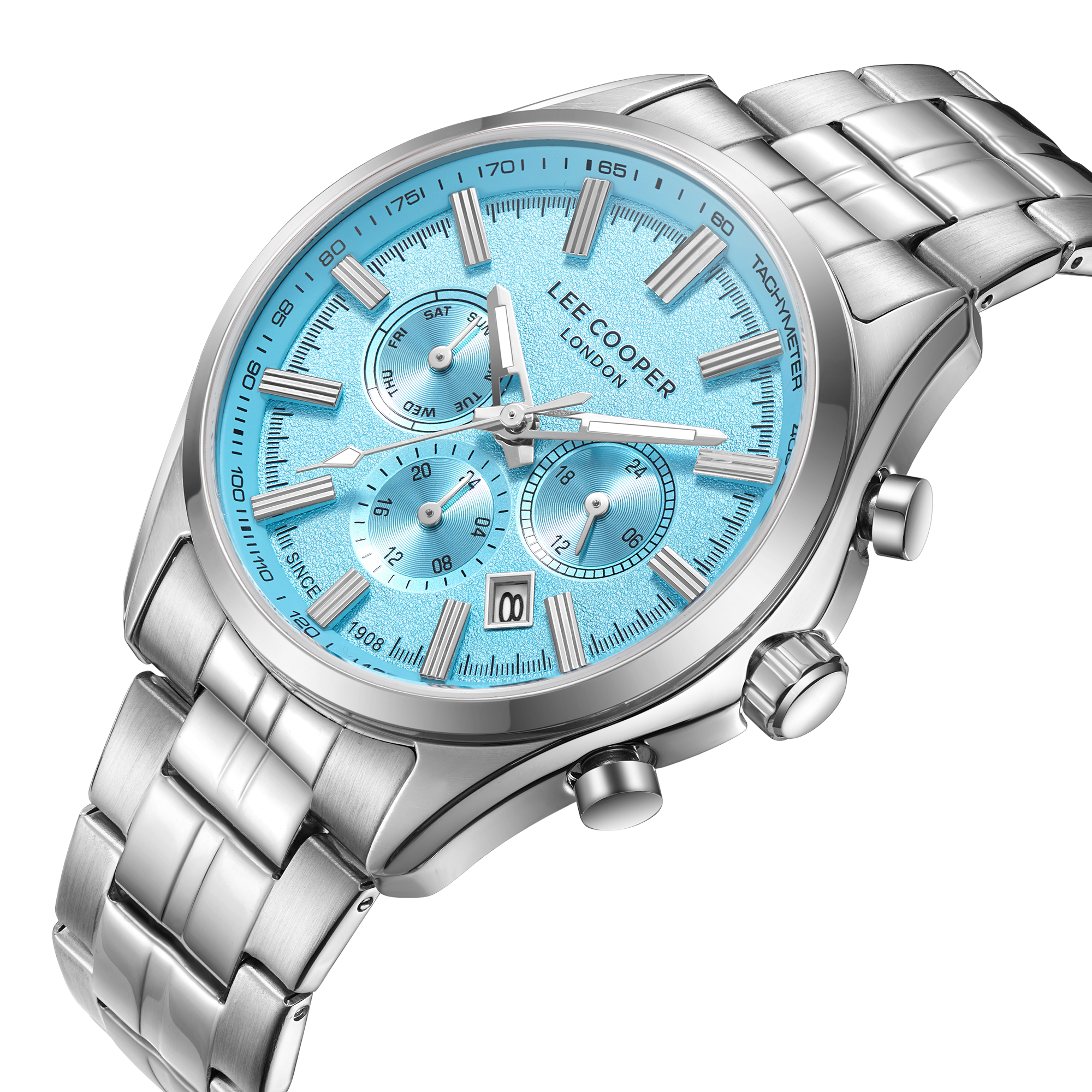 LEE COOPER   часы, кварцевый механизм, суперметалл, 44 мм