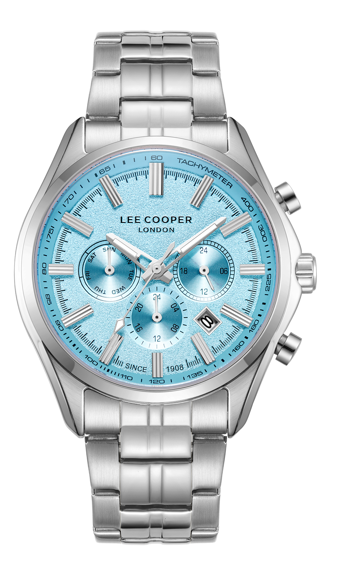 LEE COOPER   часы, кварцевый механизм, суперметалл, 44 мм