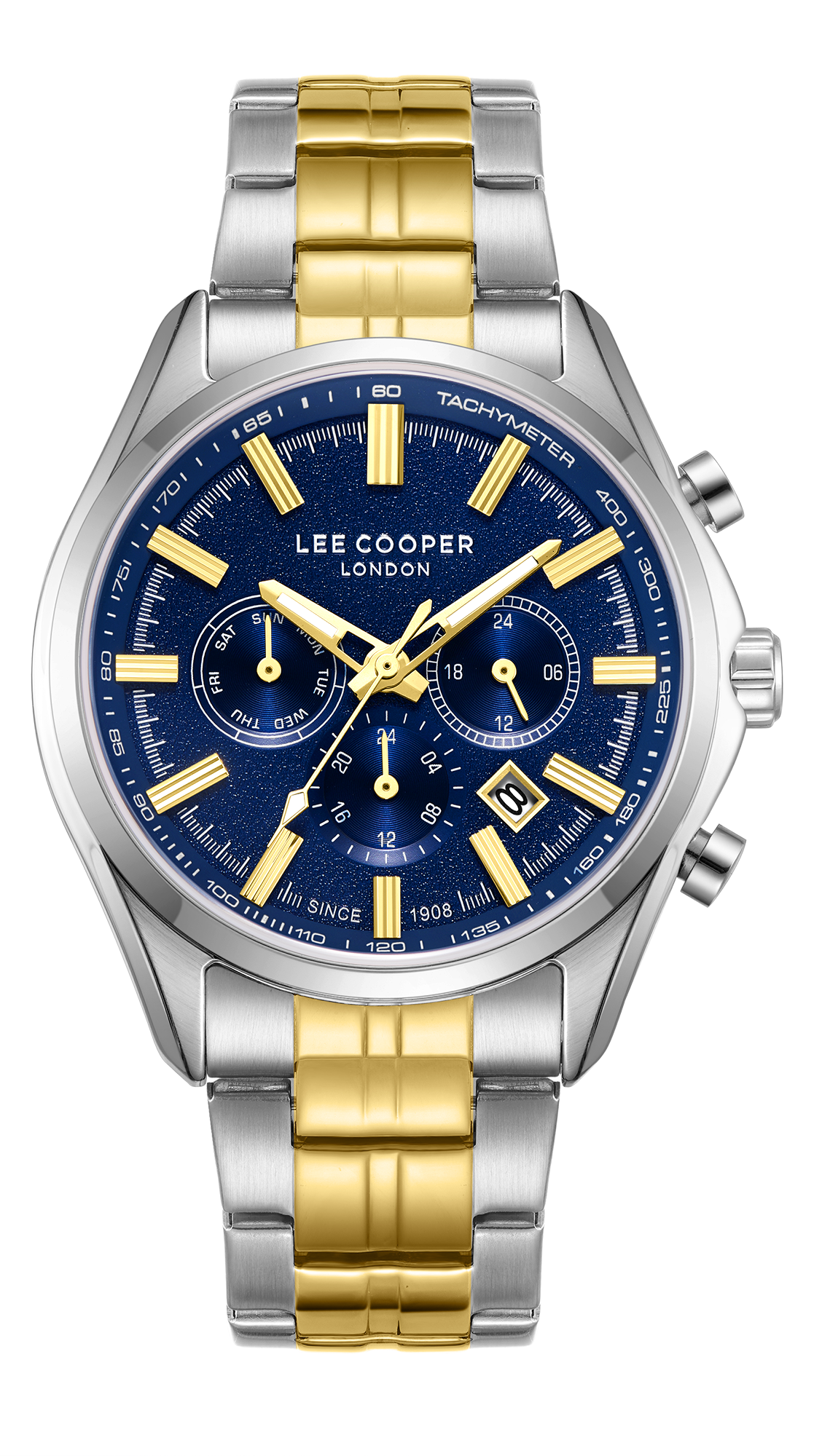 LEE COOPER   часы, кварцевый механизм, суперметалл, 44 мм