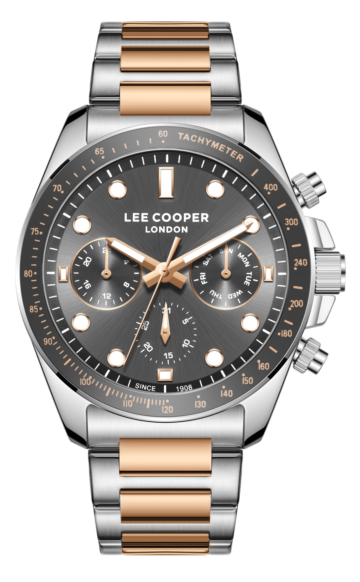 LEE COOPER   часы, кварцевый механизм, суперметалл, 42 мм