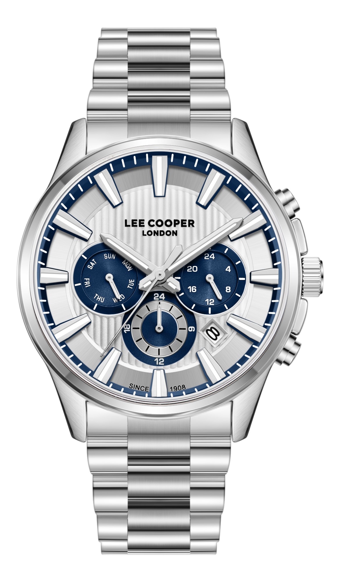 LEE COOPER   часы, кварцевый механизм, суперметалл, 43 мм