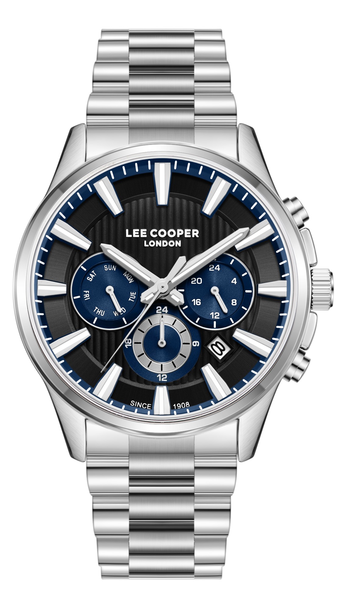 LEE COOPER   часы, кварцевый механизм, суперметалл, 43 мм