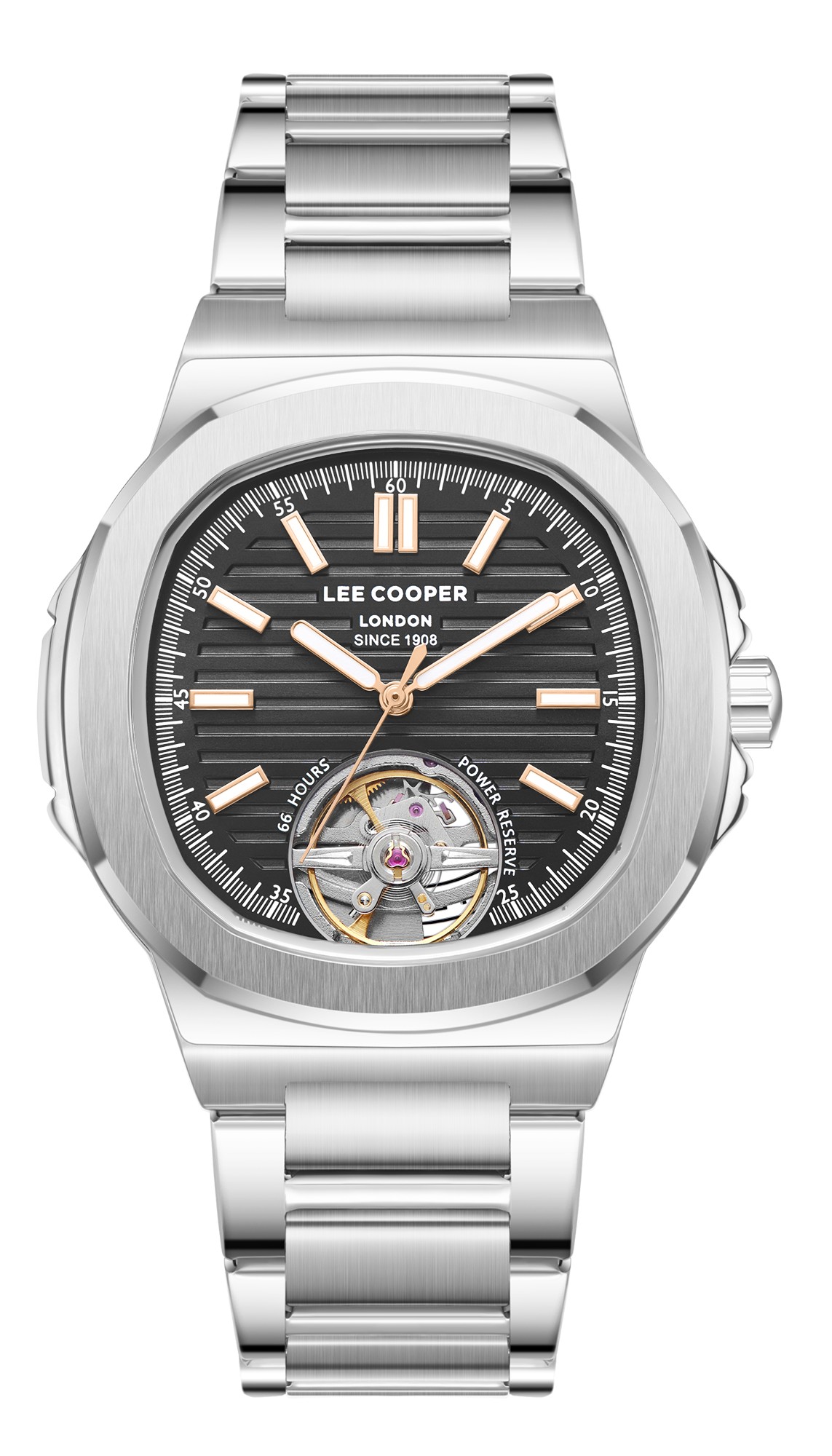 LEE COOPER   часы, автоматический механизм, суперметалл, 42 мм