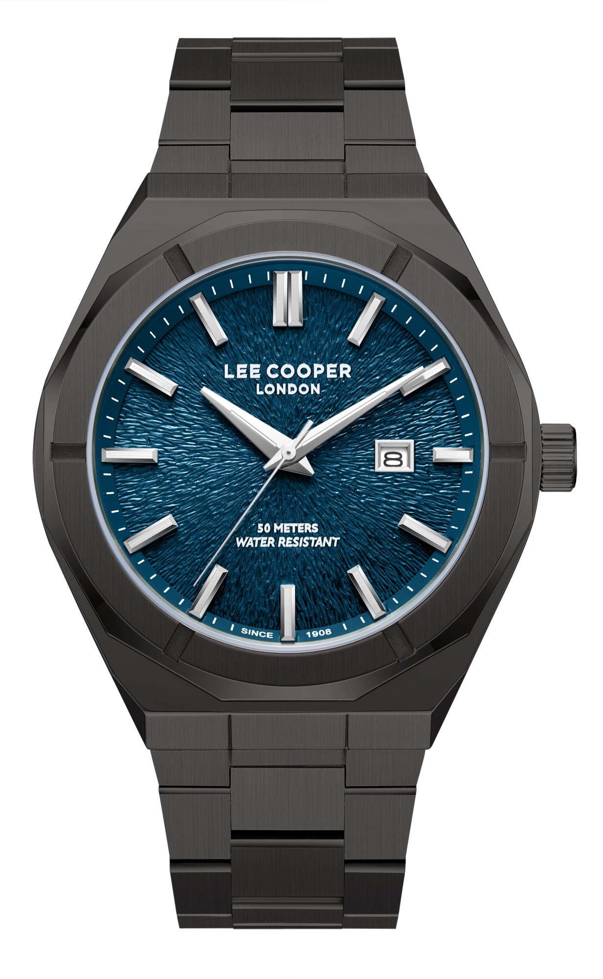 LEE COOPER   часы, кварцевый механизм, суперметалл с покрытием, 44 мм